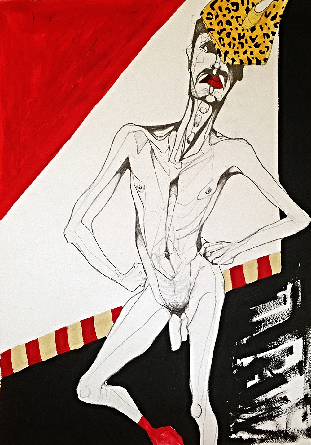 Glorious nature and noble descent. Drawing. Graphite and acrylic on 42x29.7cm papier dessin 140GM (2015)