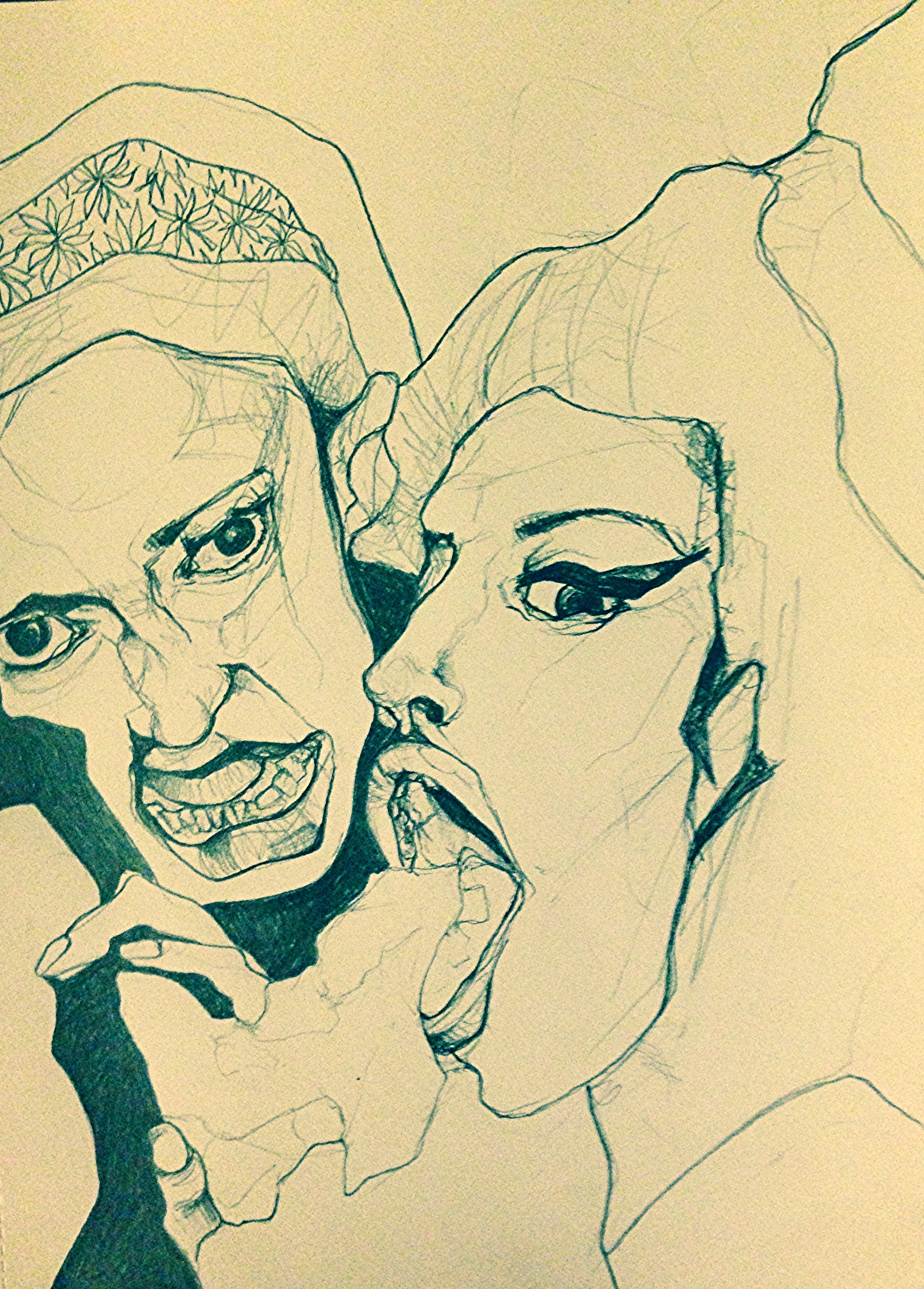 Camden Girls (2014) Graphite on A4 cartridge paper