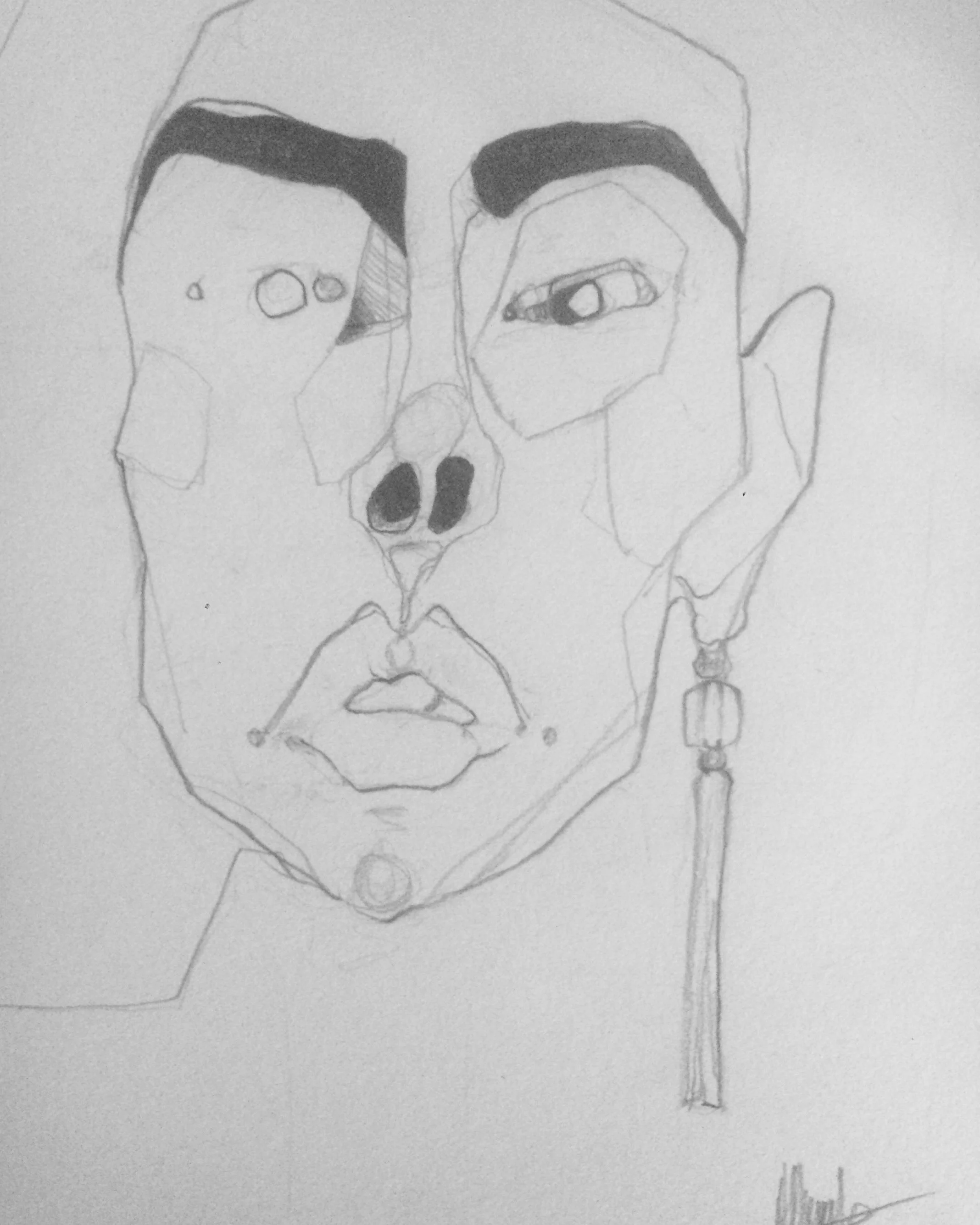 The guard (2018), graphite on A4 cartridge paper