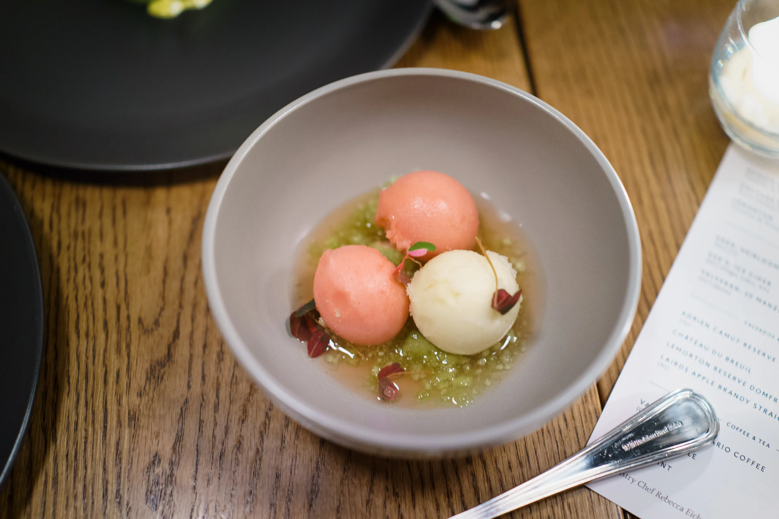 Norman hole, sorbet, calvados