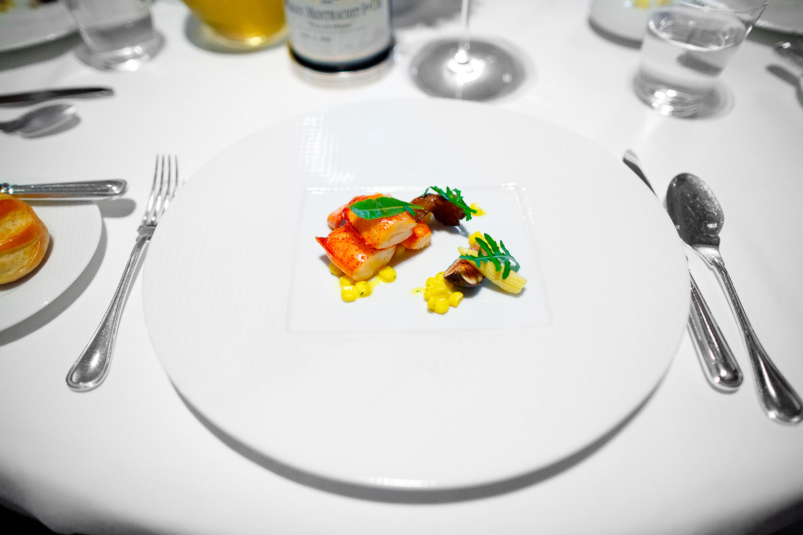 5th Course - Sweet Butter-Poached Maine Lobster Tail, Fennel Bulb, Mission Fig, Marcona Almonds and Aged Balsamic Vinegar