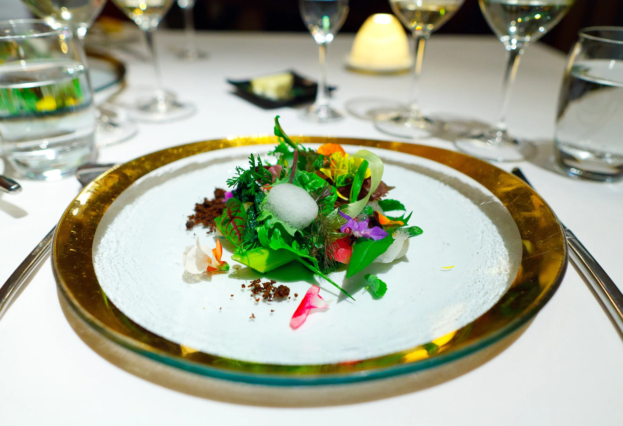 10th Course - "Into the vegetable garden…" - A showcase of vegetables hand picked this morning at Love Apple Farms