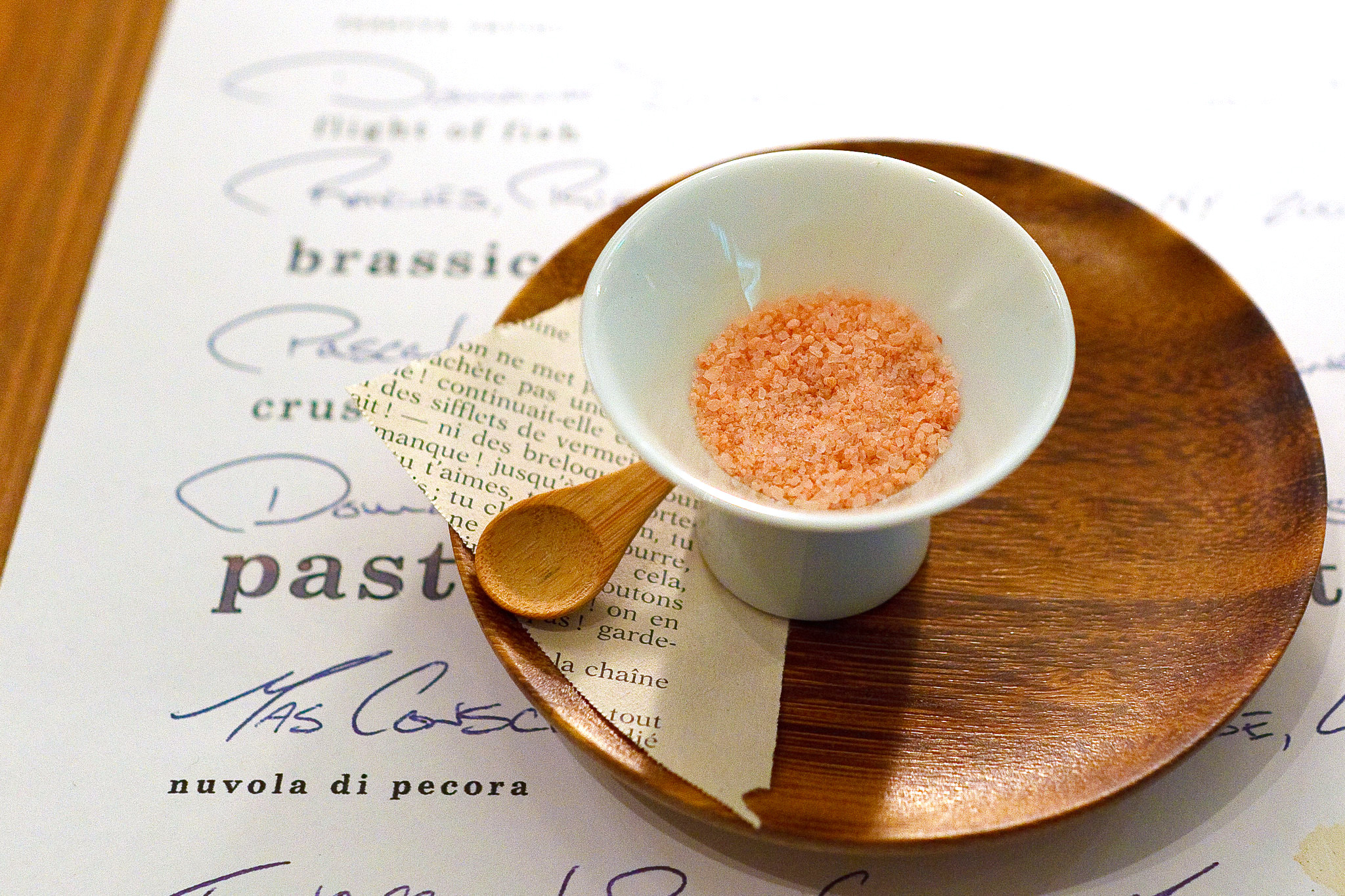 3rd Course, salt made from prawn roe