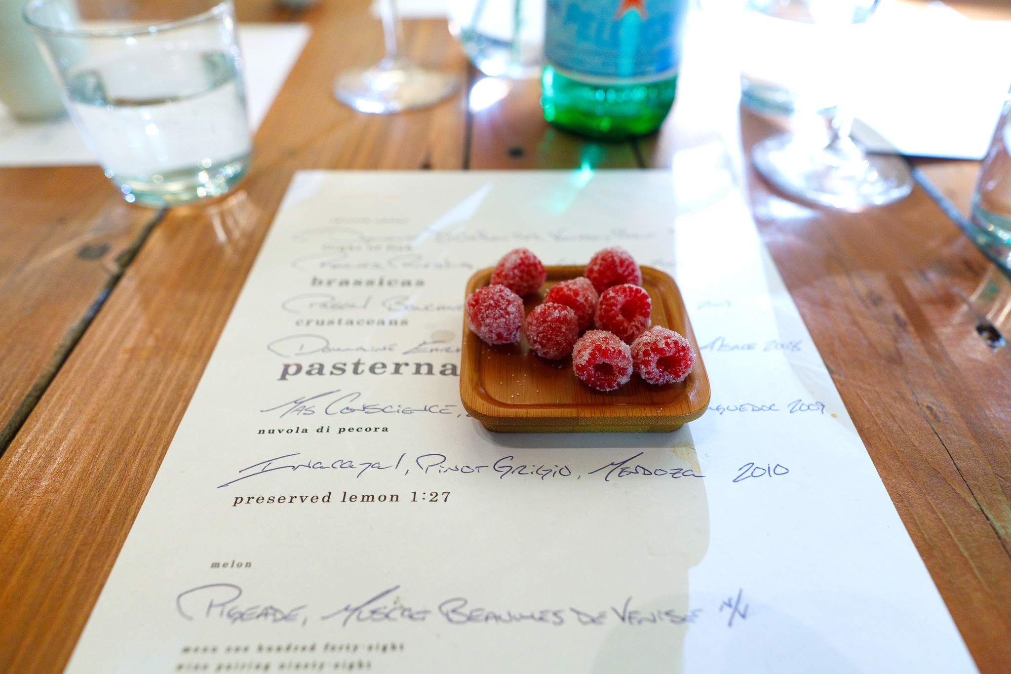 Petits Fours, Candied raspberries