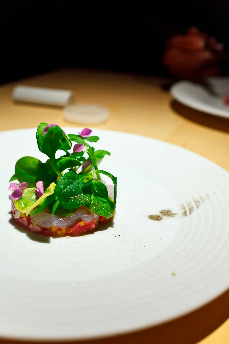 L2O, Chicago - Lamb tartar, shiro ebi, tarragon, pickled mango