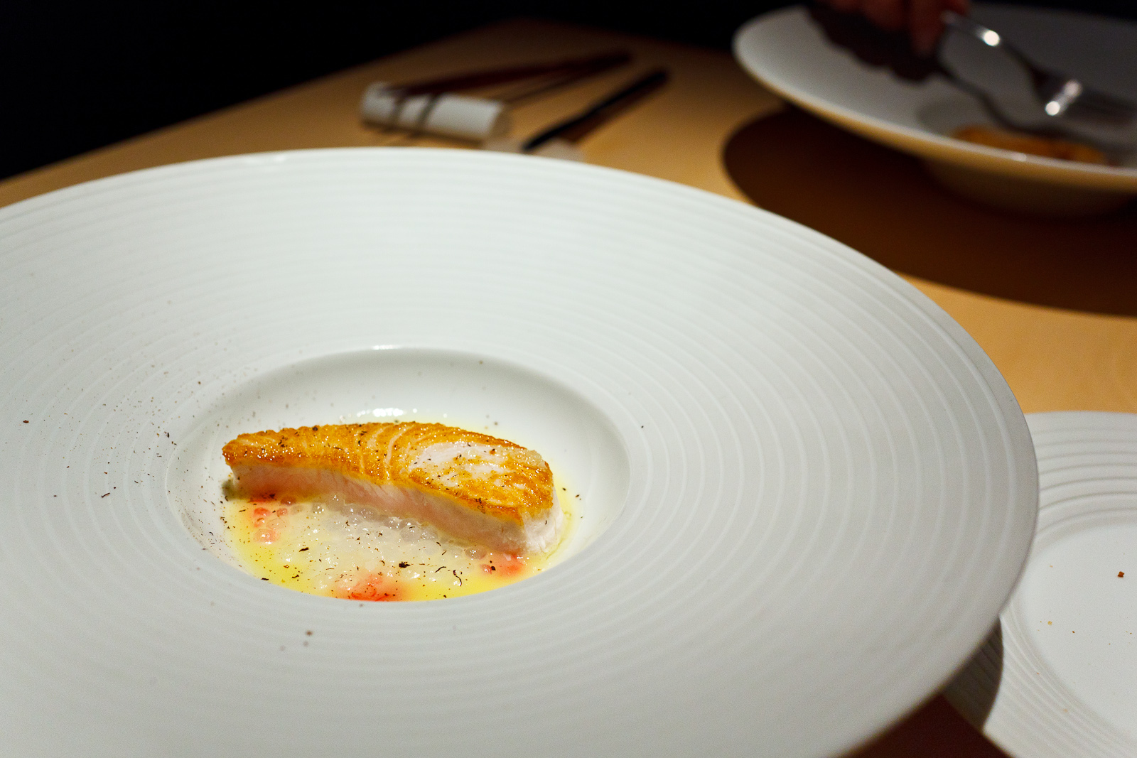 L2O, Chicago - Kampachi, yuzu, tapioca, black lime