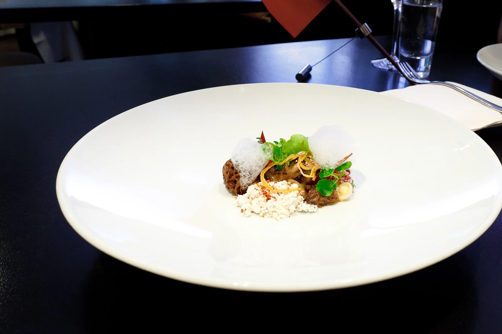 Wild mushrooms, pine, sumac, ramp