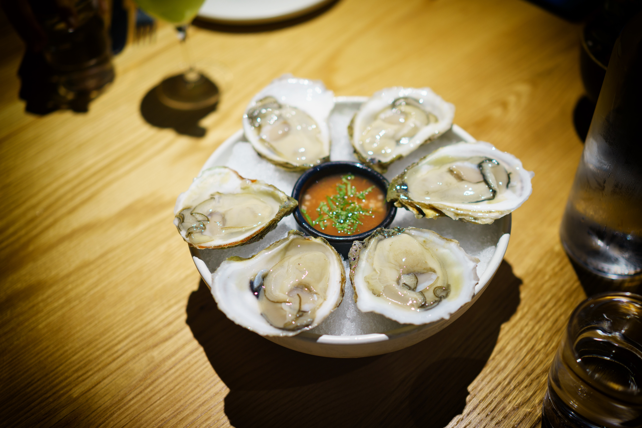 Oysters and sangrita ($13)