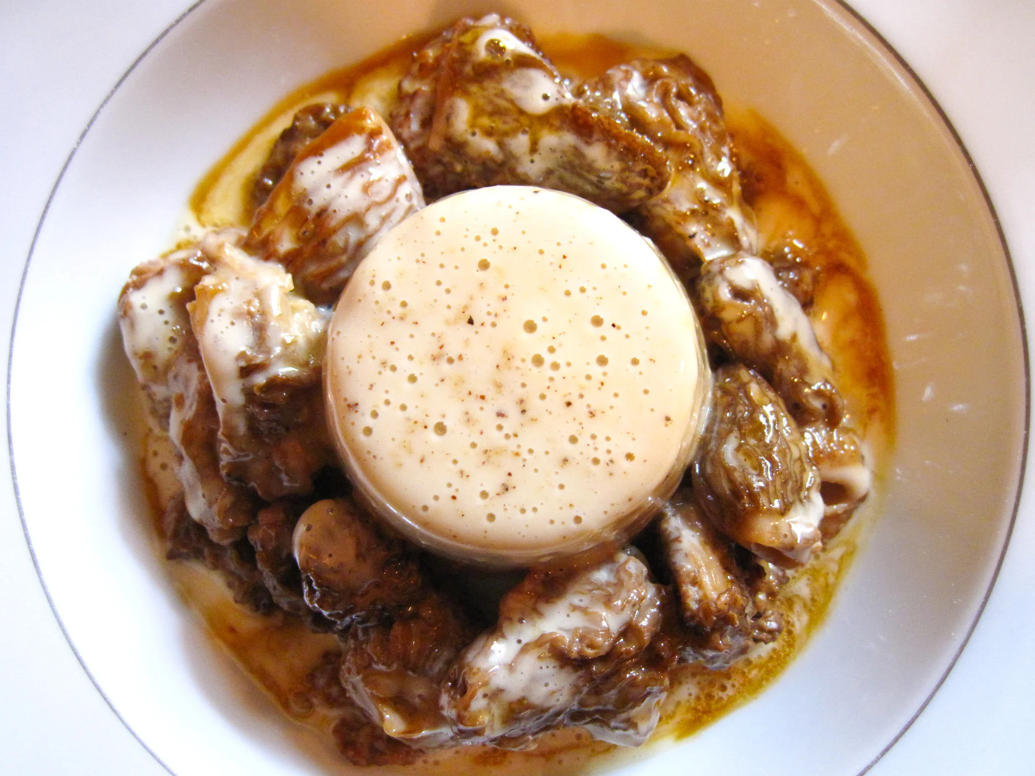 Daviole de foie gras aux morilles