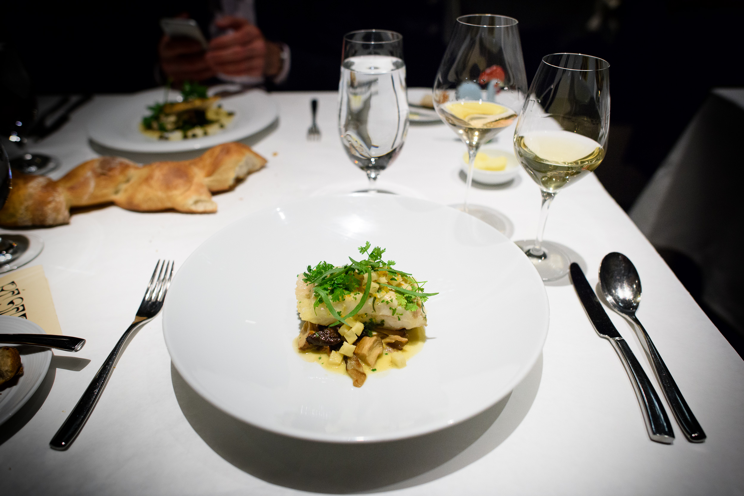 4th Course: Turbot avec des Champignons Sauvages et du Fenouil (