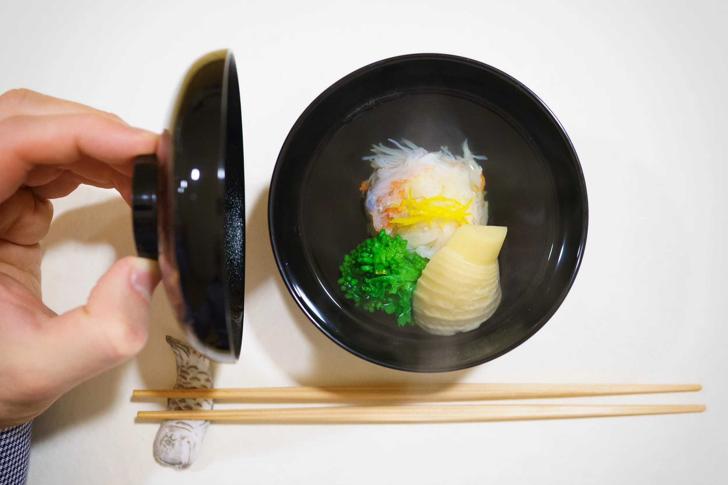 4th Course: Crab soup with baby bamboo