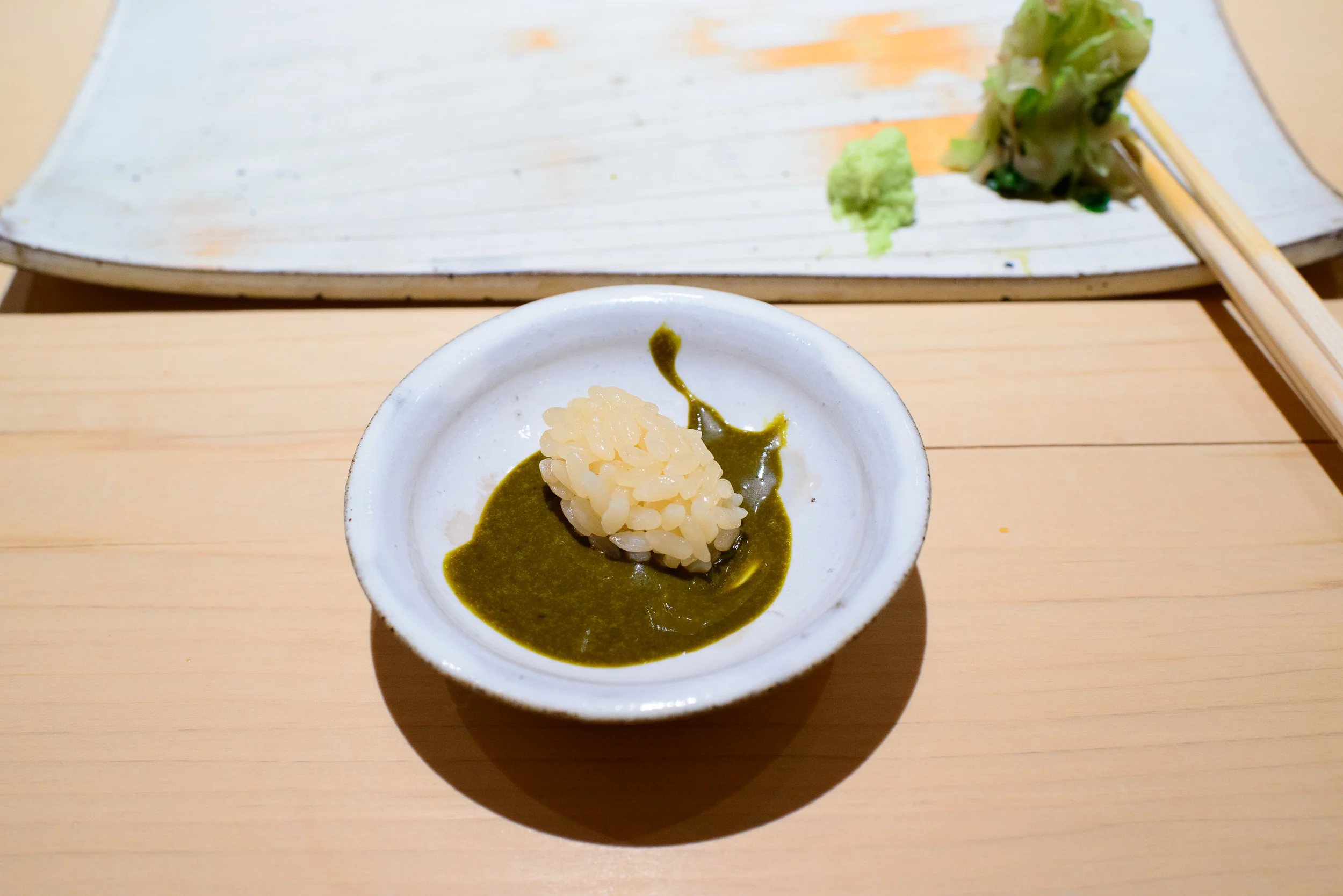 5th Course: Rice in abalone liver sauce
