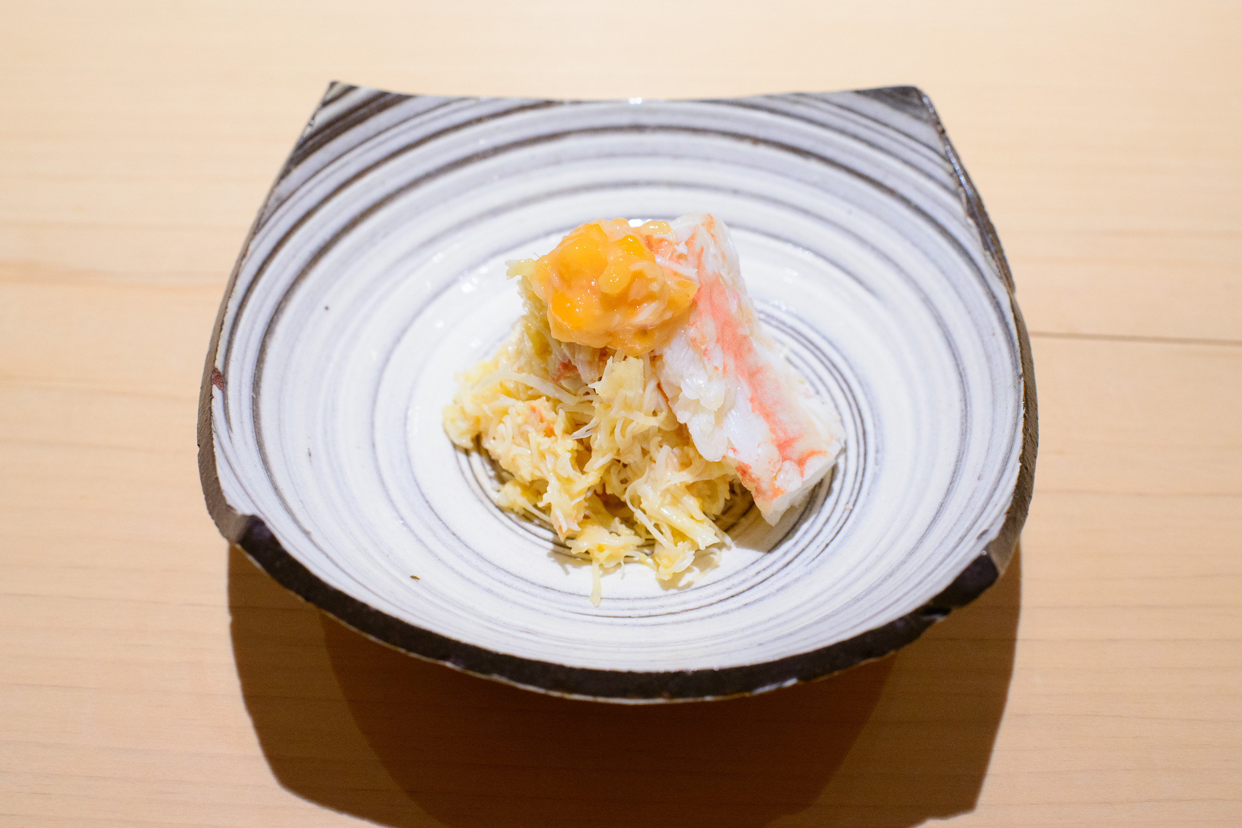 6th Course: Hokkaido crab salad with sea cucumber roe