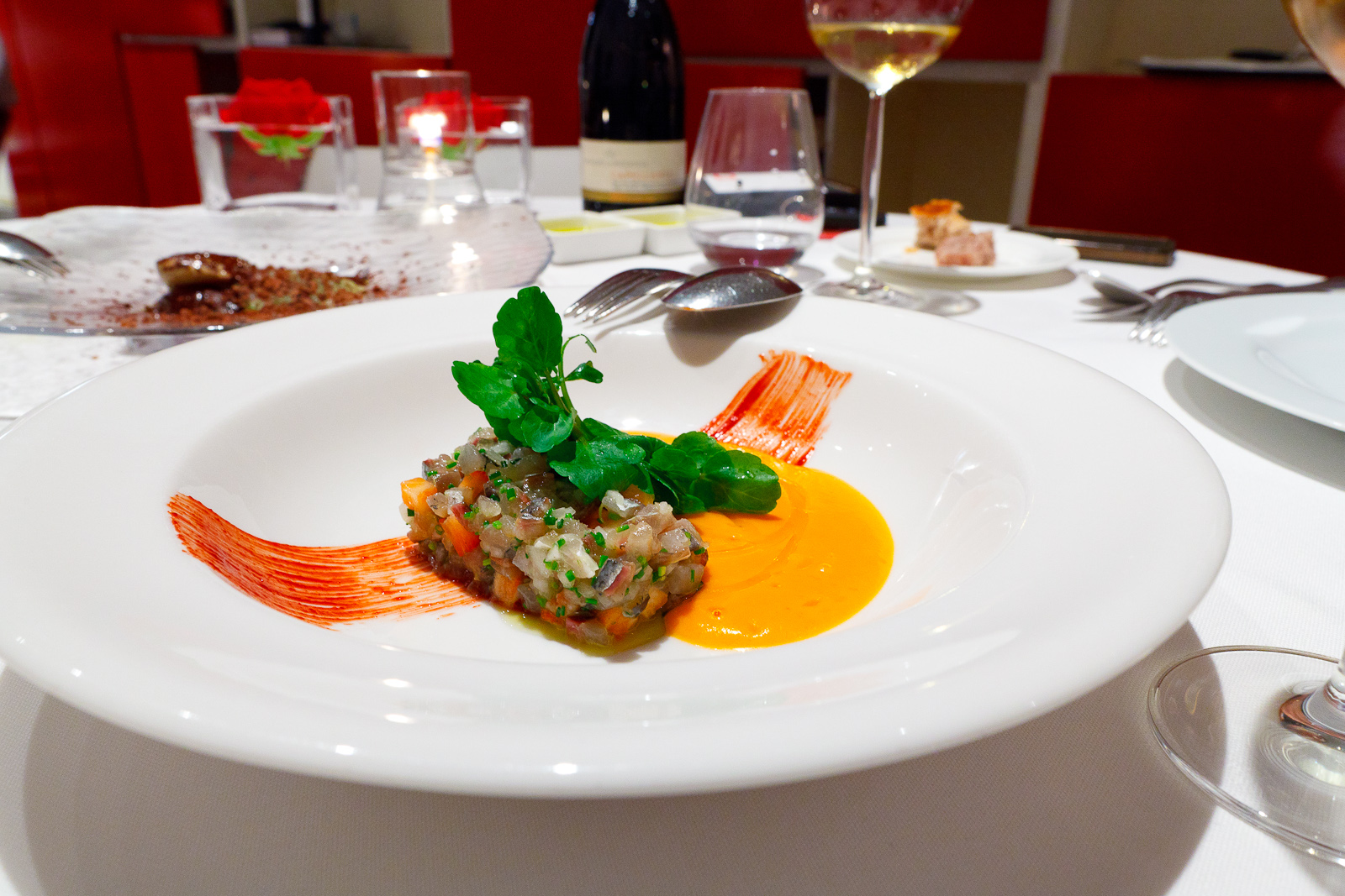 Hisop, Spain - Sardine tartar with tomatoes and prunes
