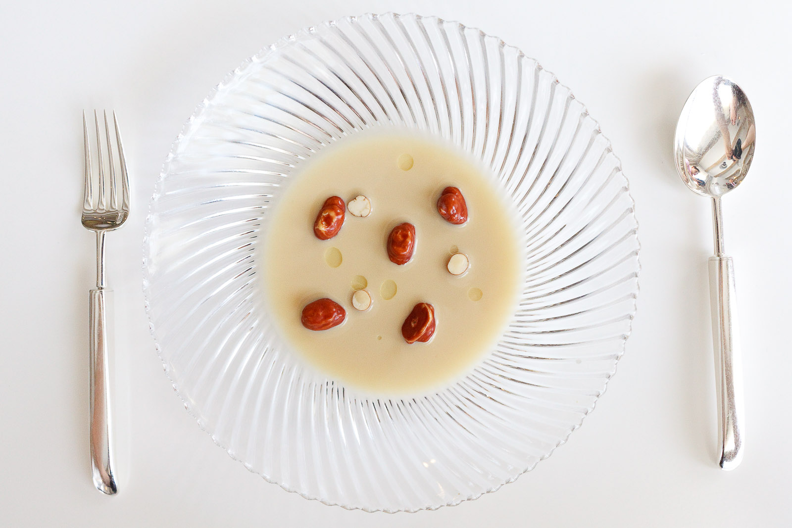 Quique Dacosta Spain 6th Course Chufas Local tigernuts and chocolate covered foie gras with white truffle oil