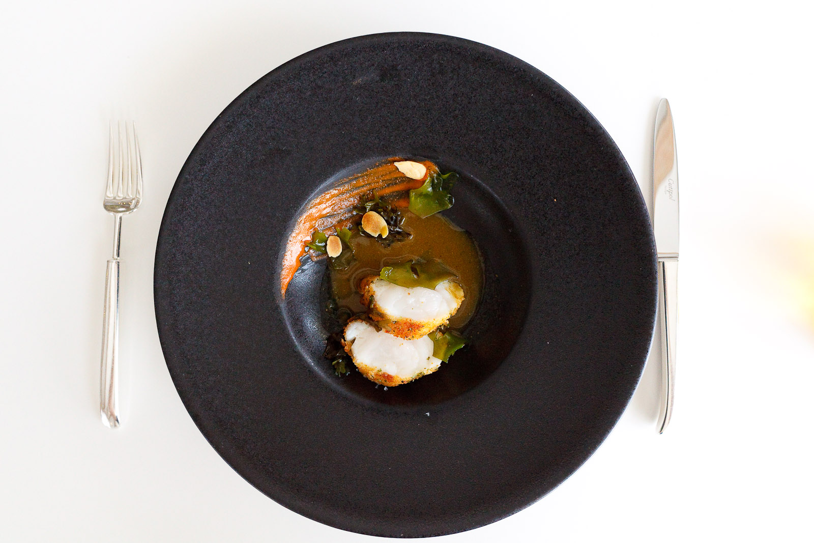 Quique Dacosta Spain 15th Course Breaded monkfish