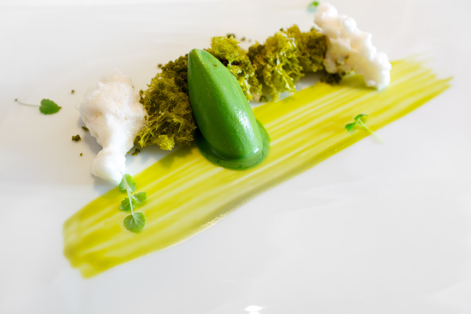 17th Course Biscuit aerated with matcha tea