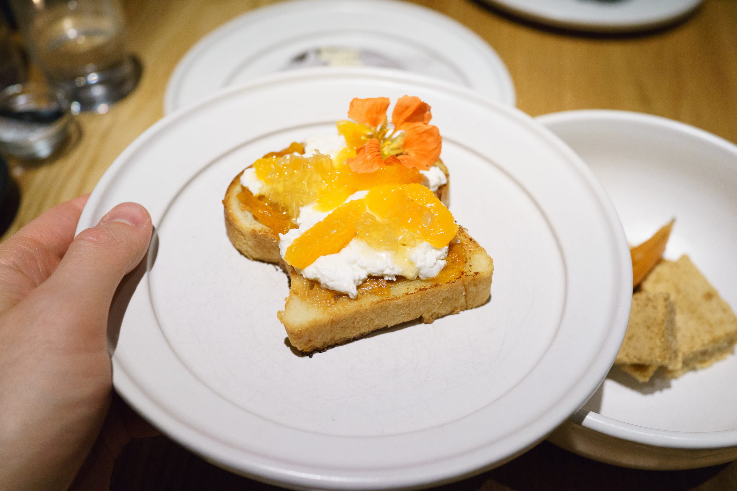 Brioche, persimmon, ricotta, fresh peanut butter