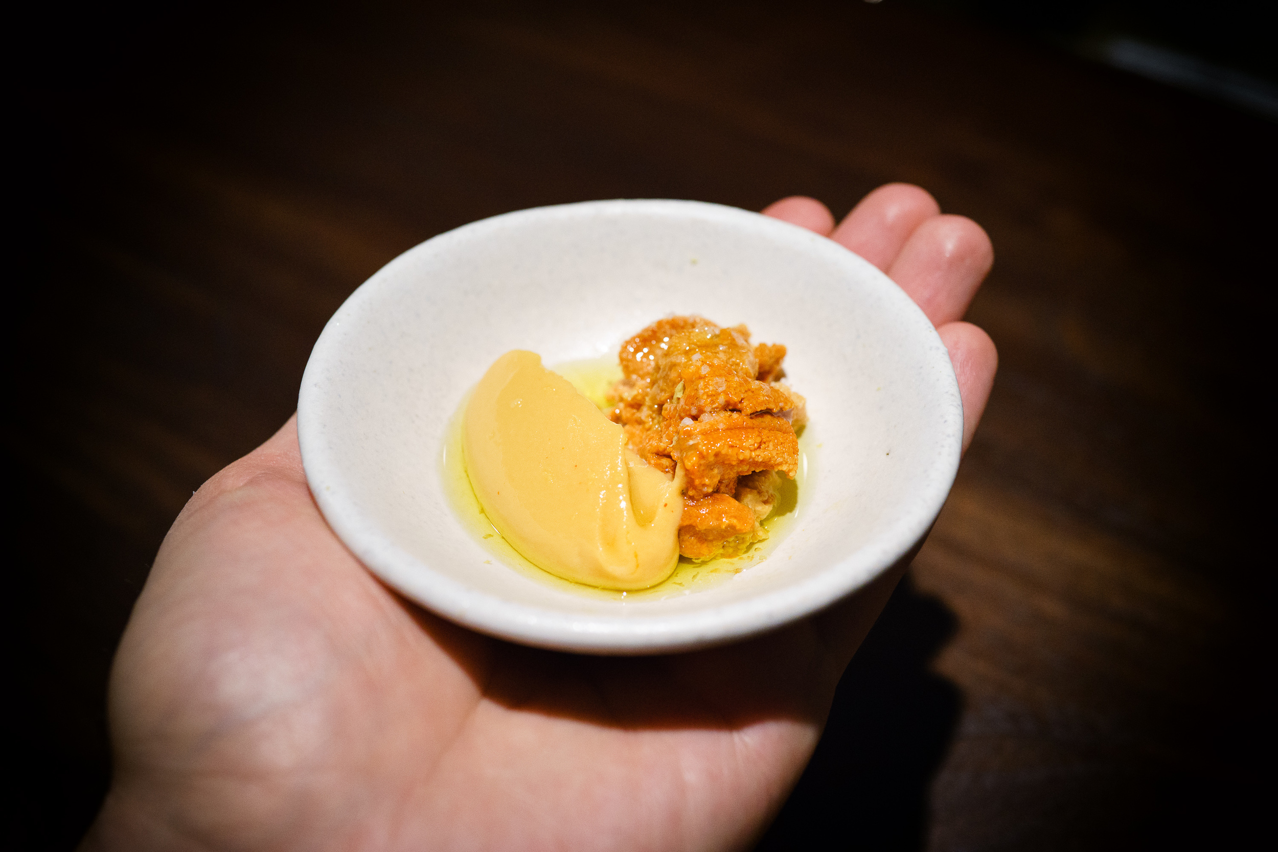 8th Course: Uni, chickpea, hozon