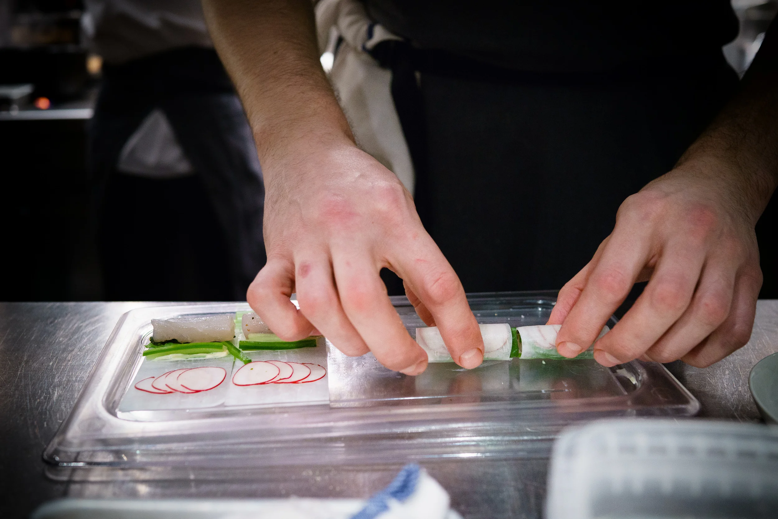 9th Course: Rolling vegetable rolls
