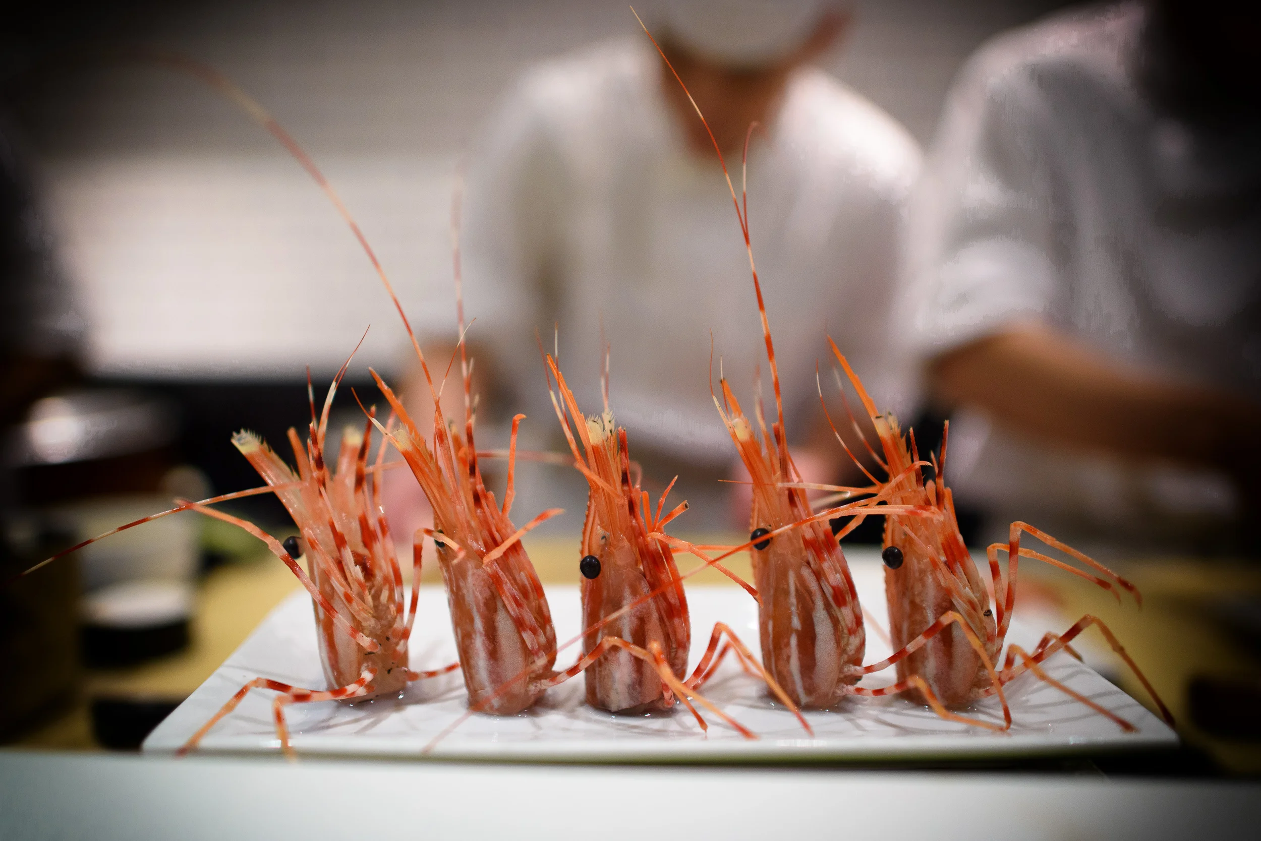 9th Course: Botan ebi heads