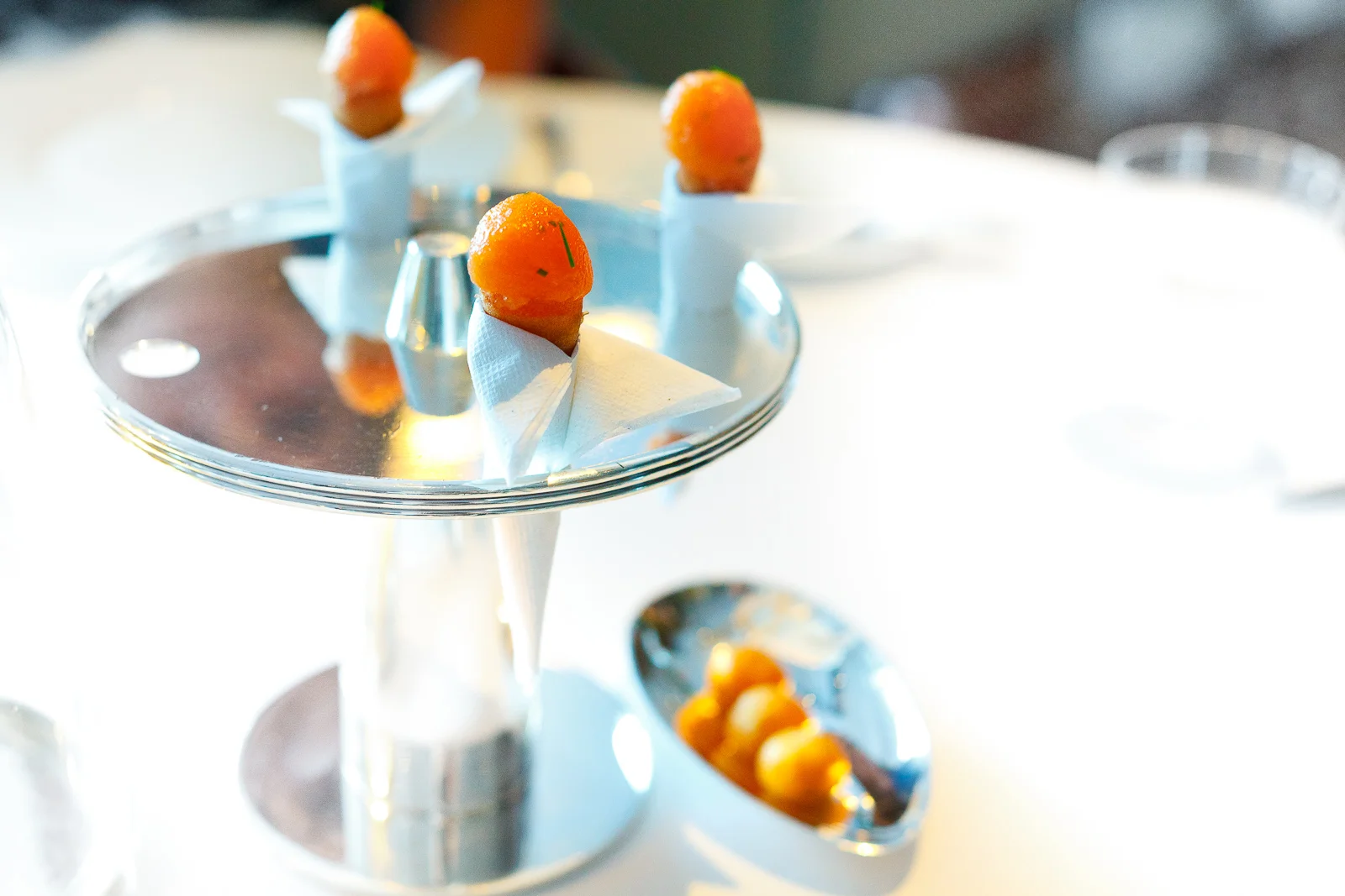 Canape: Salmon coronettes