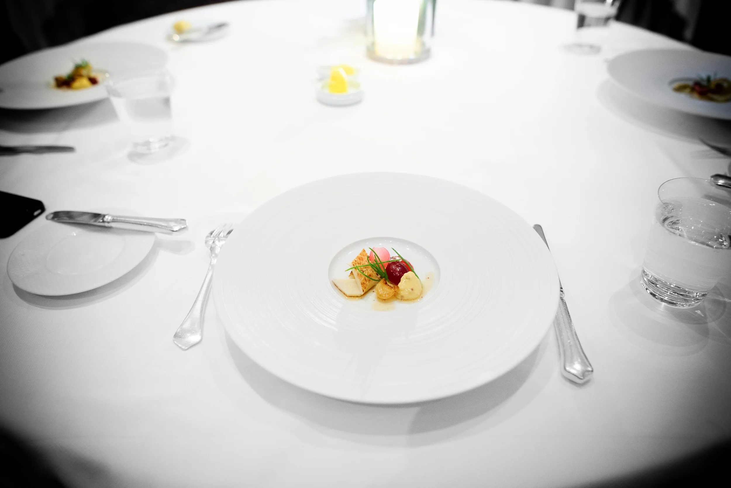 8th Course: Caramelized Hawaiian hearts of peach palm, spring on