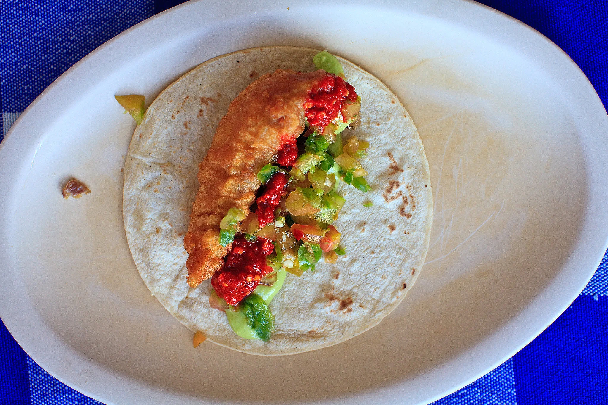 Tacos Rossy, San José del Cabo, Mexico - Fish taco overhead