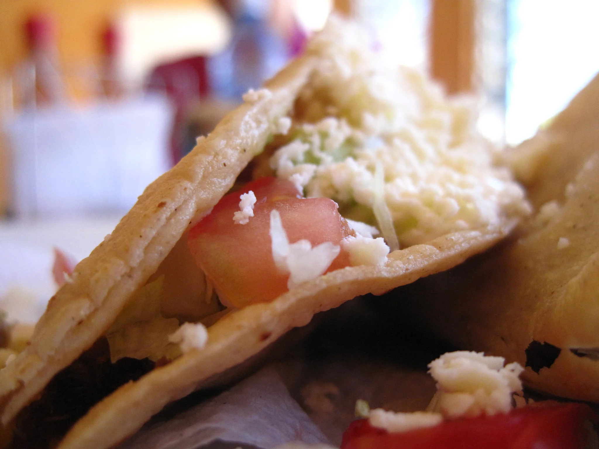 Puffy-shelled tacos