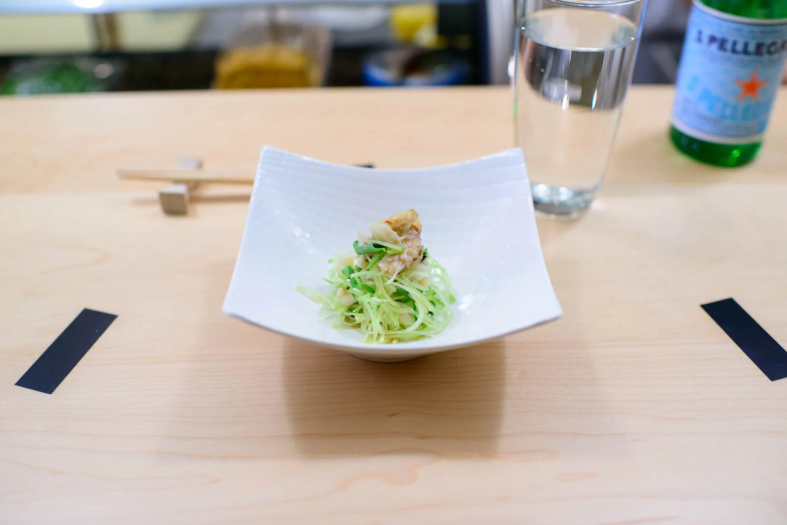 1st Course: Dungeness crab with parsley and cucumber