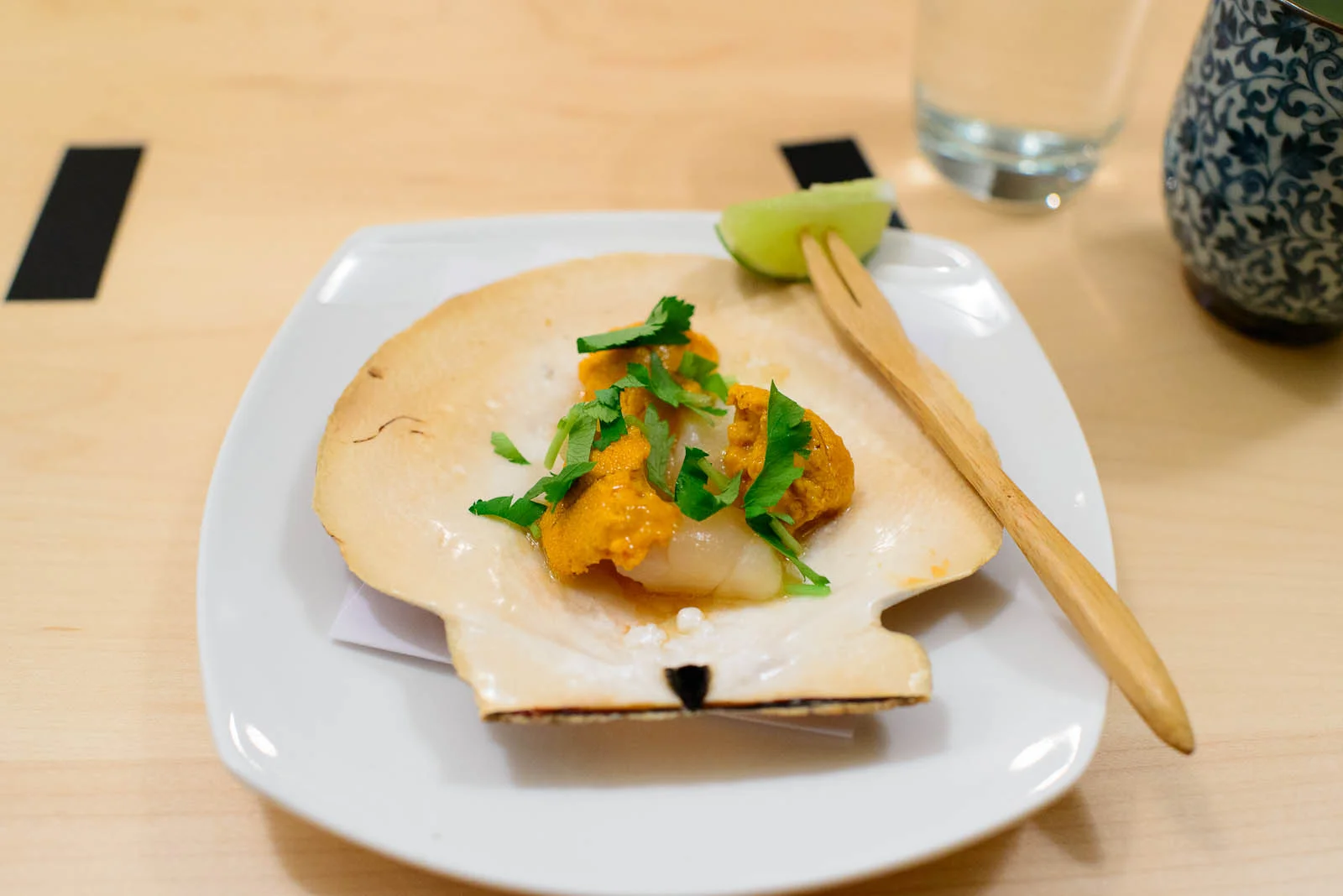 3rd Course: Boston scallop and Santa Barbara sea urchin