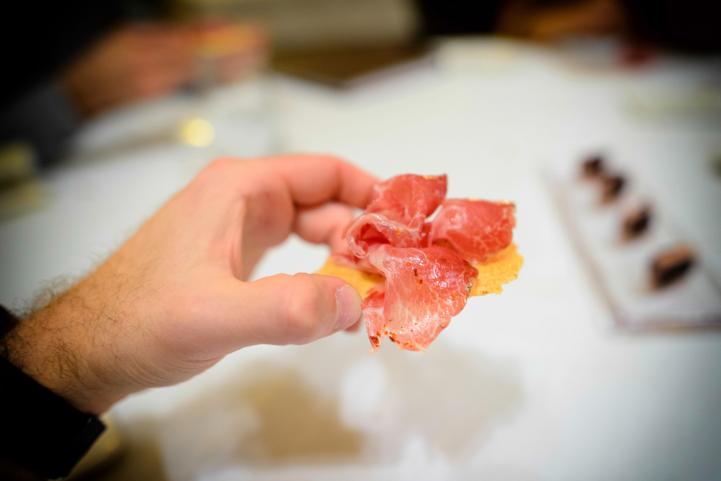 House-cured ham, up close