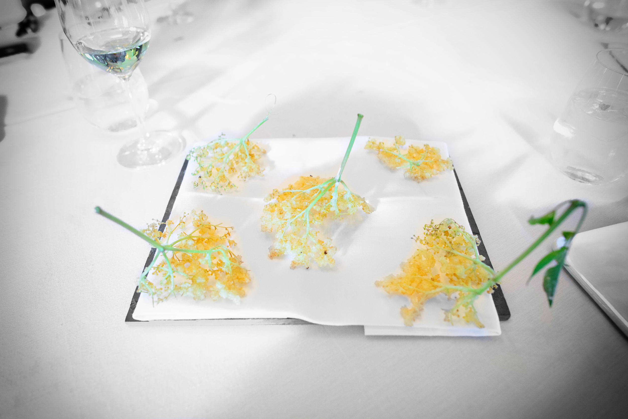 Elderflower tempura