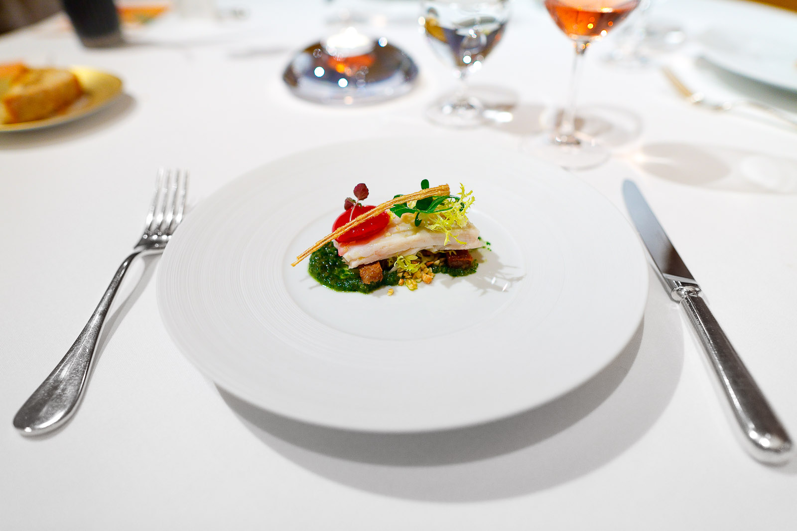 5th Course: Ray and Dewlap - jurvert sauce, beetroot vinaigrette