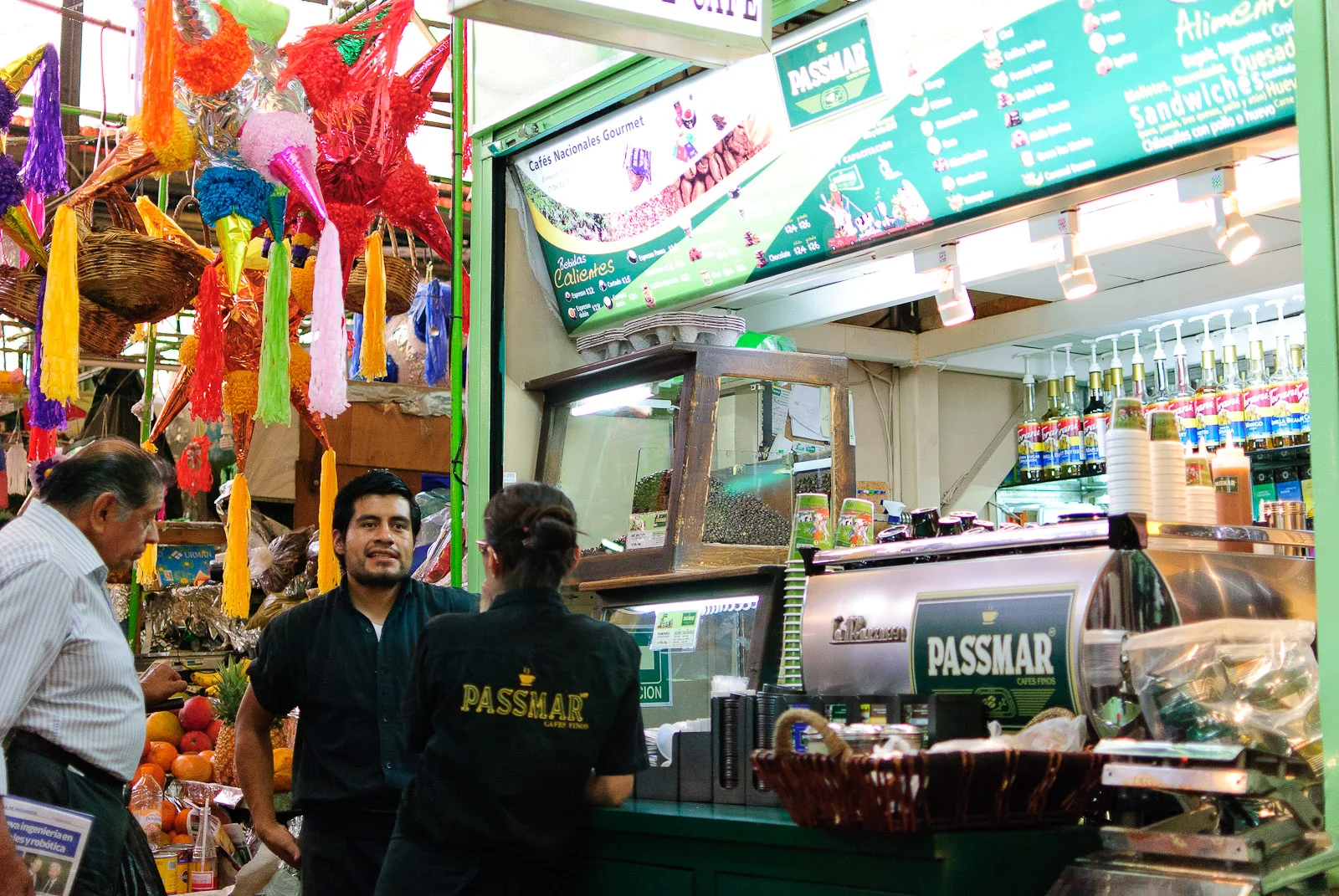 Cafe Passmar - Storefront in the middle of the market