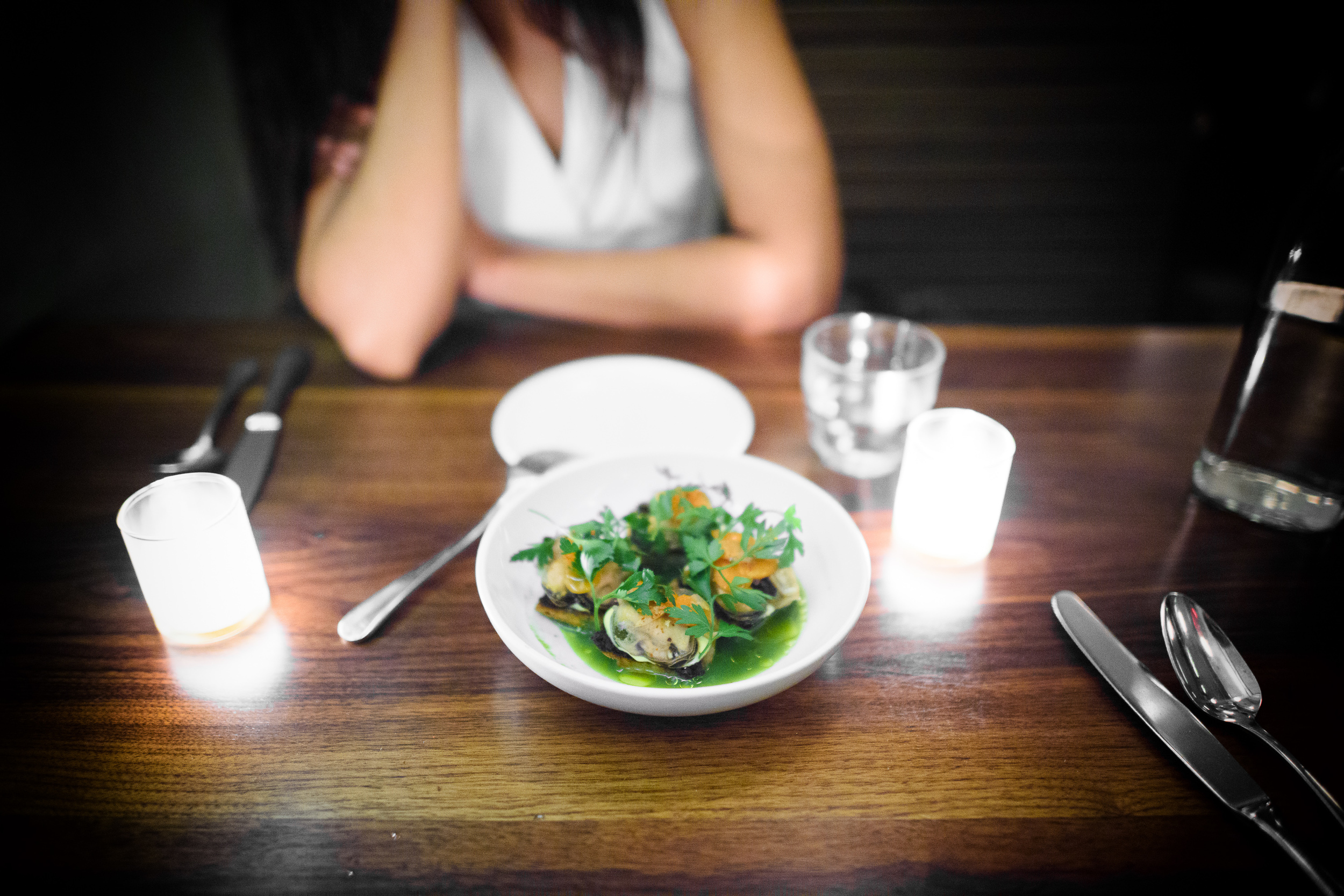 Mussels escabeche on toast ($15)