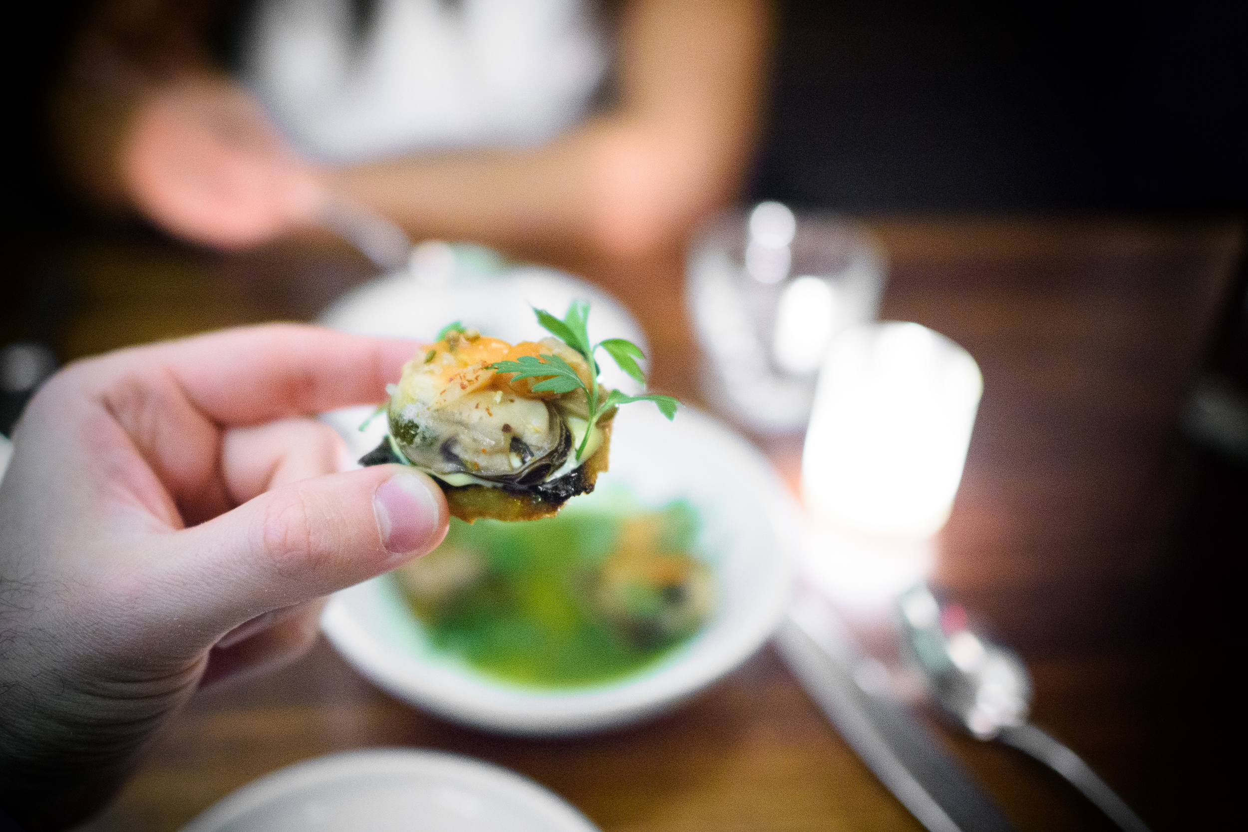 Mussels escabeche on toast ($15)