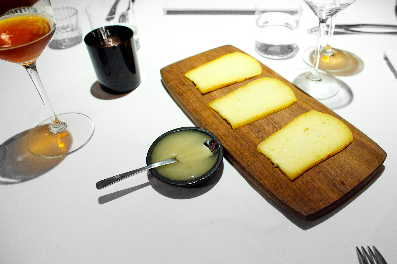 6th Course: Panela cheese aged for 1 year, local honey