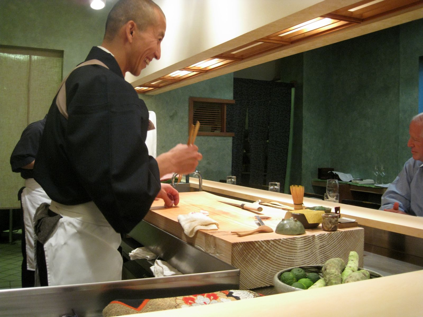 Chef Urasawa preparing sushi