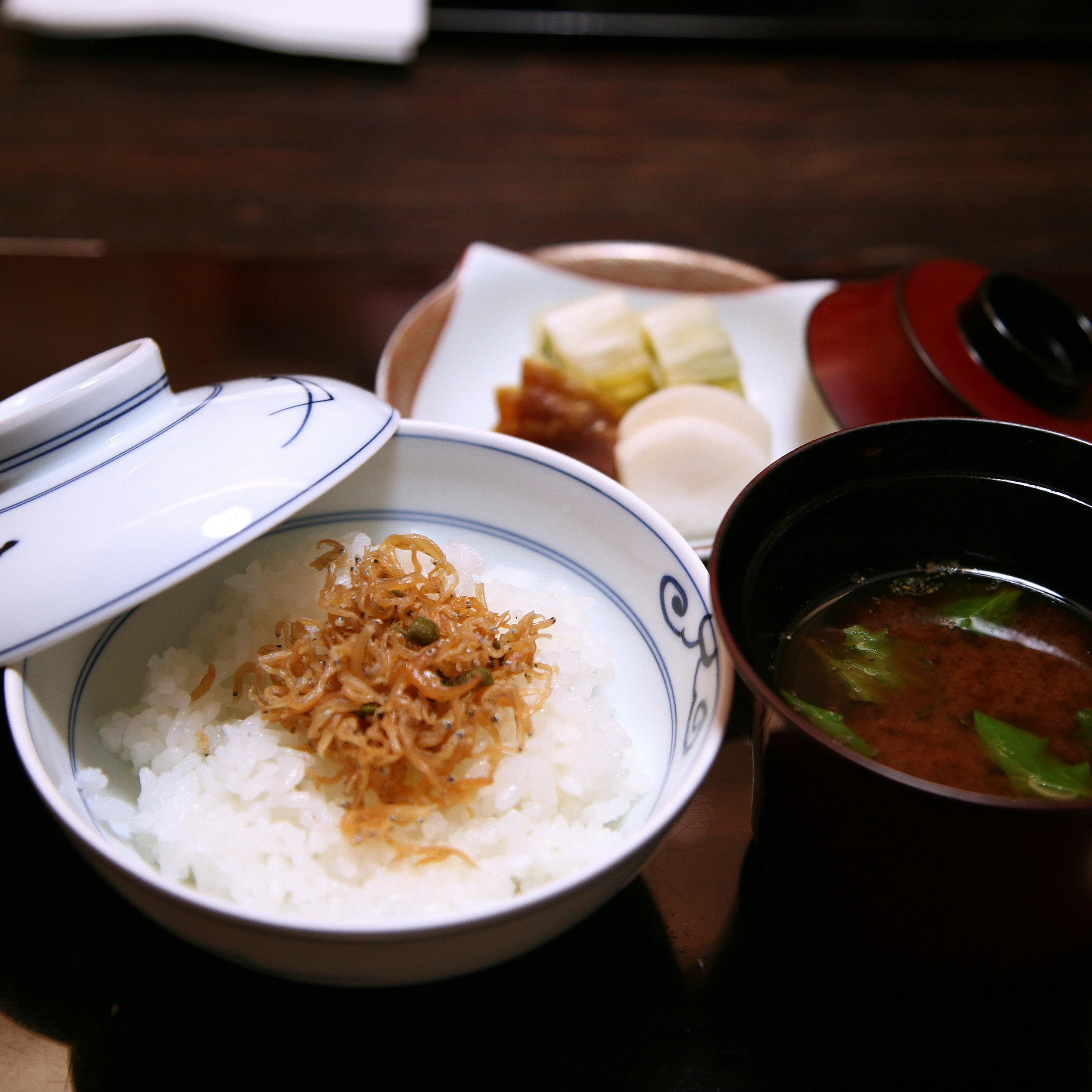 Takamura, Tokyo - Miso soup and rice