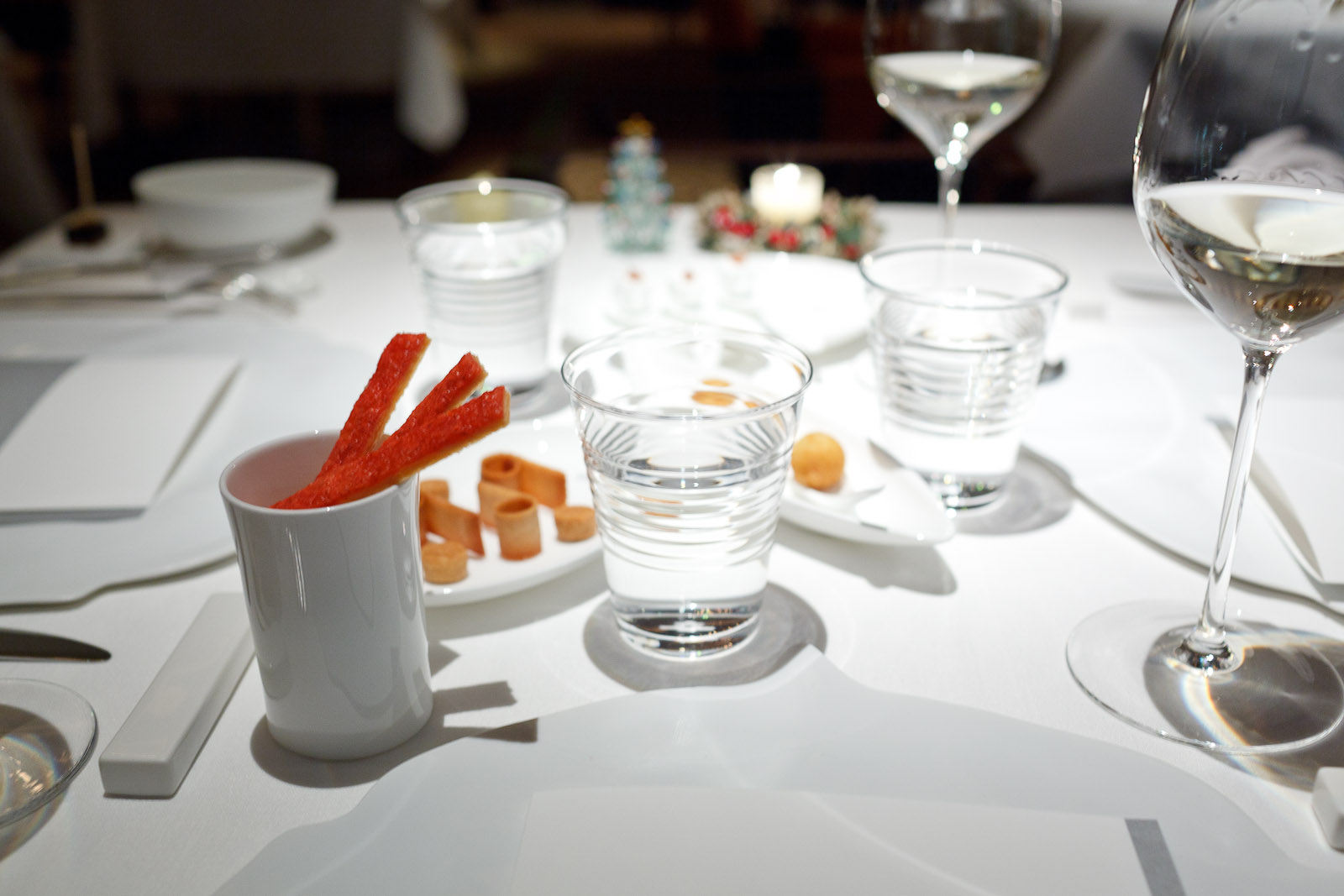 Pierre Gagnaire, Tokyo - Amuses Bouches and Wine