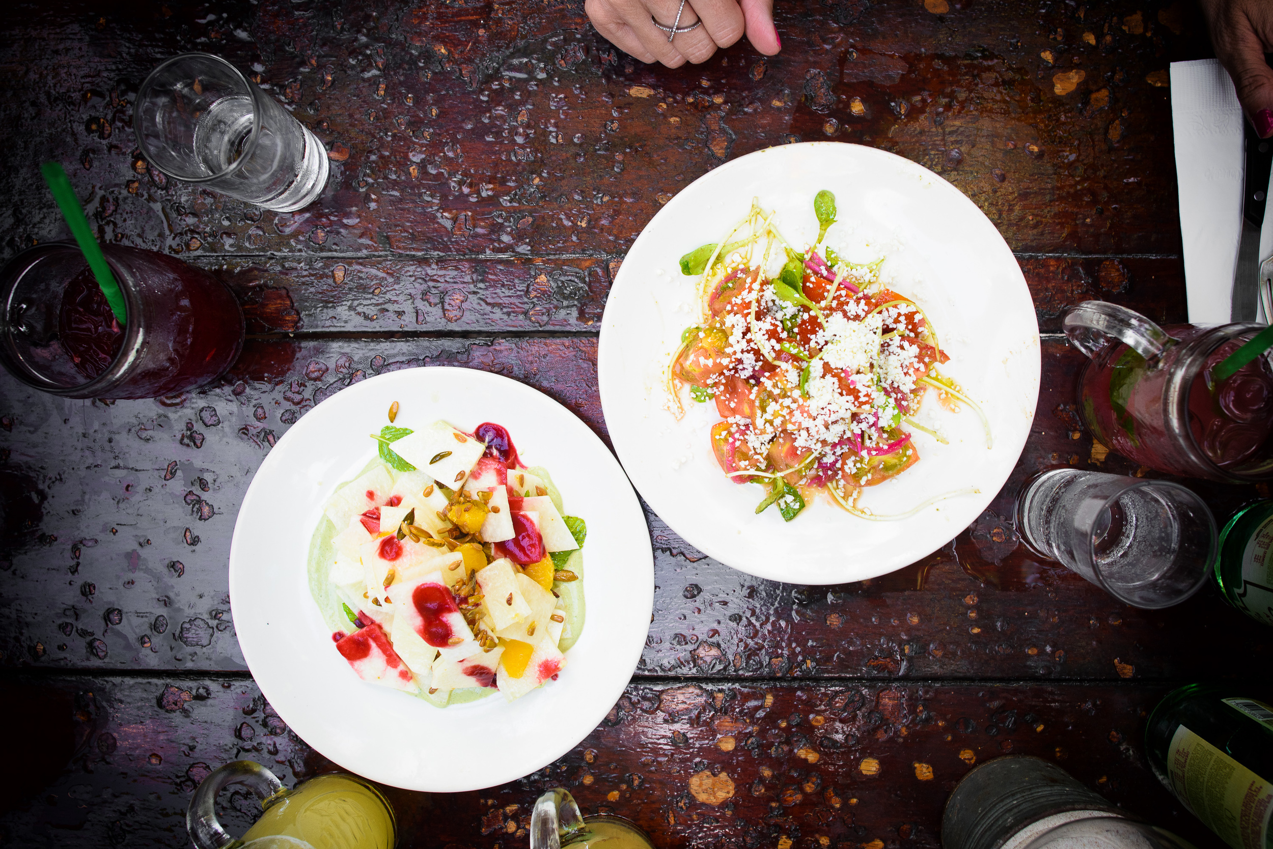 Ensalada de Jicama; Ensalada de Tomate Milpa