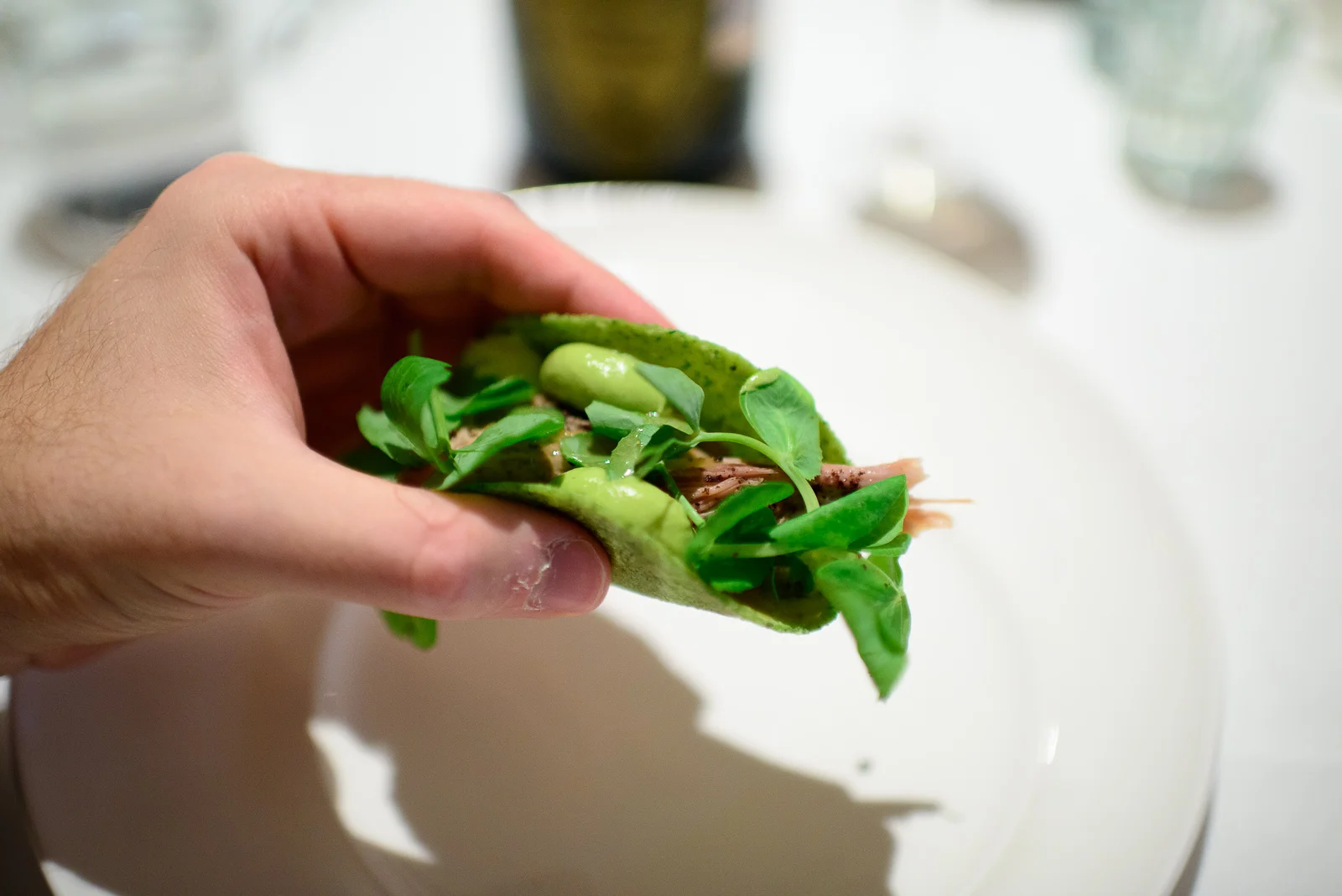 4th Course: Taquito de barbacoa, up close