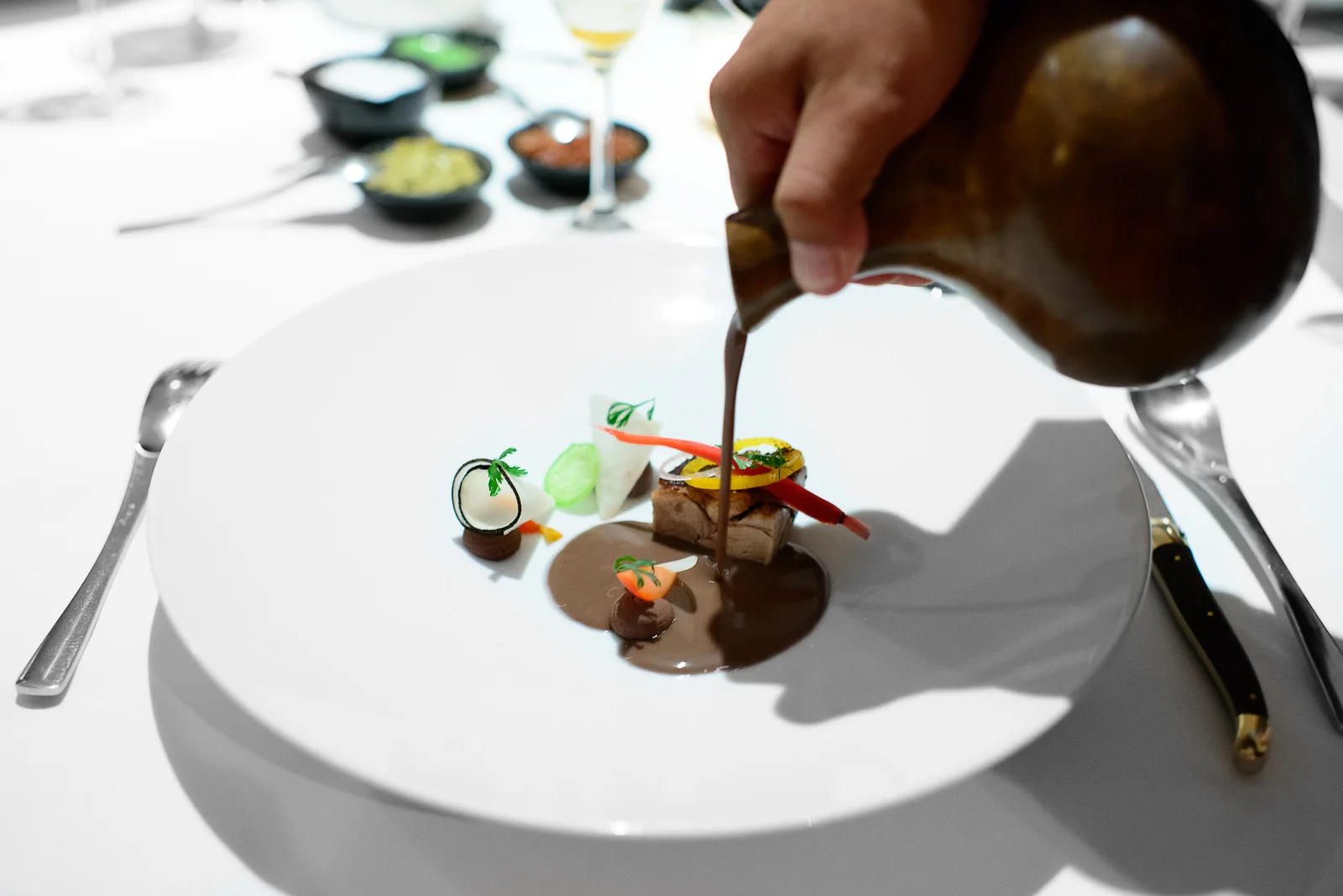 8th Course: Bald pig from the Yucatán, pork reduction with bean
