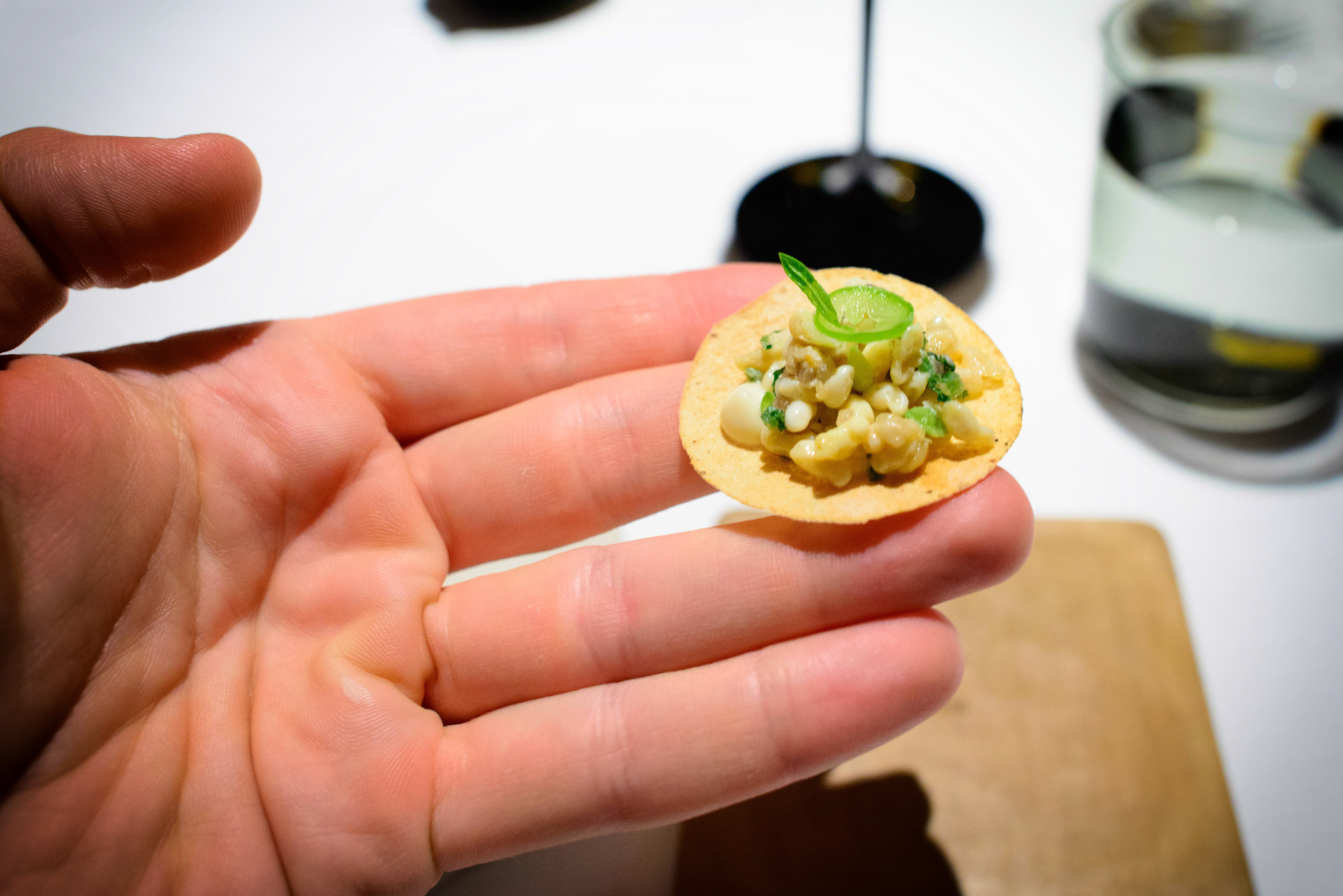 Infladita de escamoles (Ant larvae tostada)