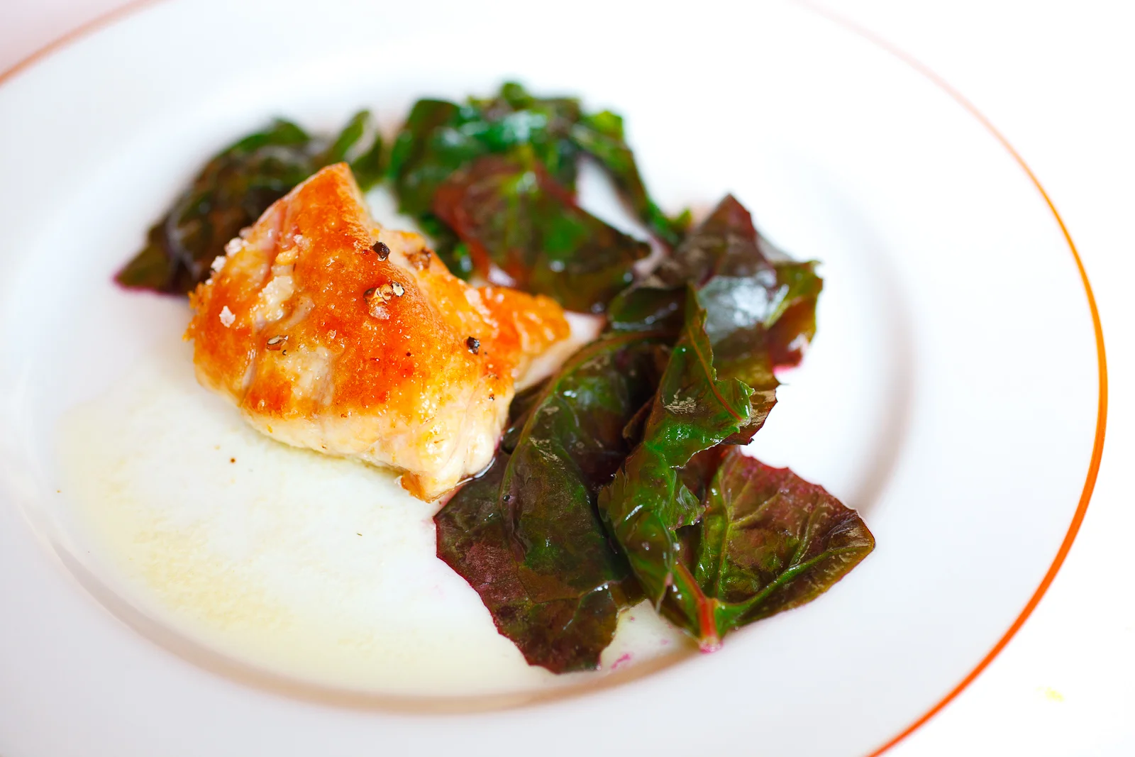 Ris de Veau, Epinards Rouges