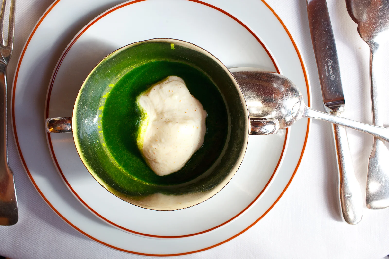 Lettuce velouté with Moutarde d'Orléans