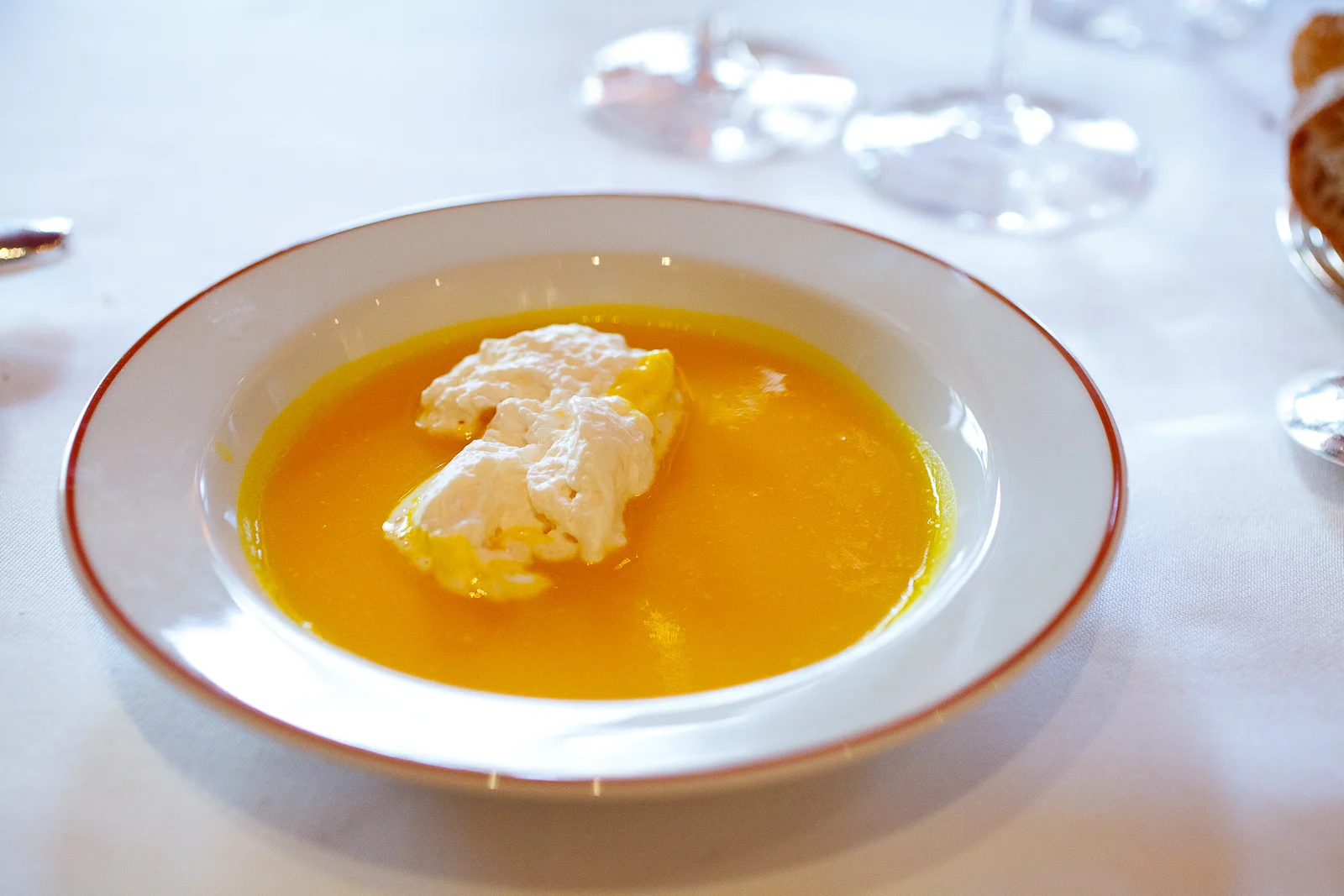 Squash and creme fraiche