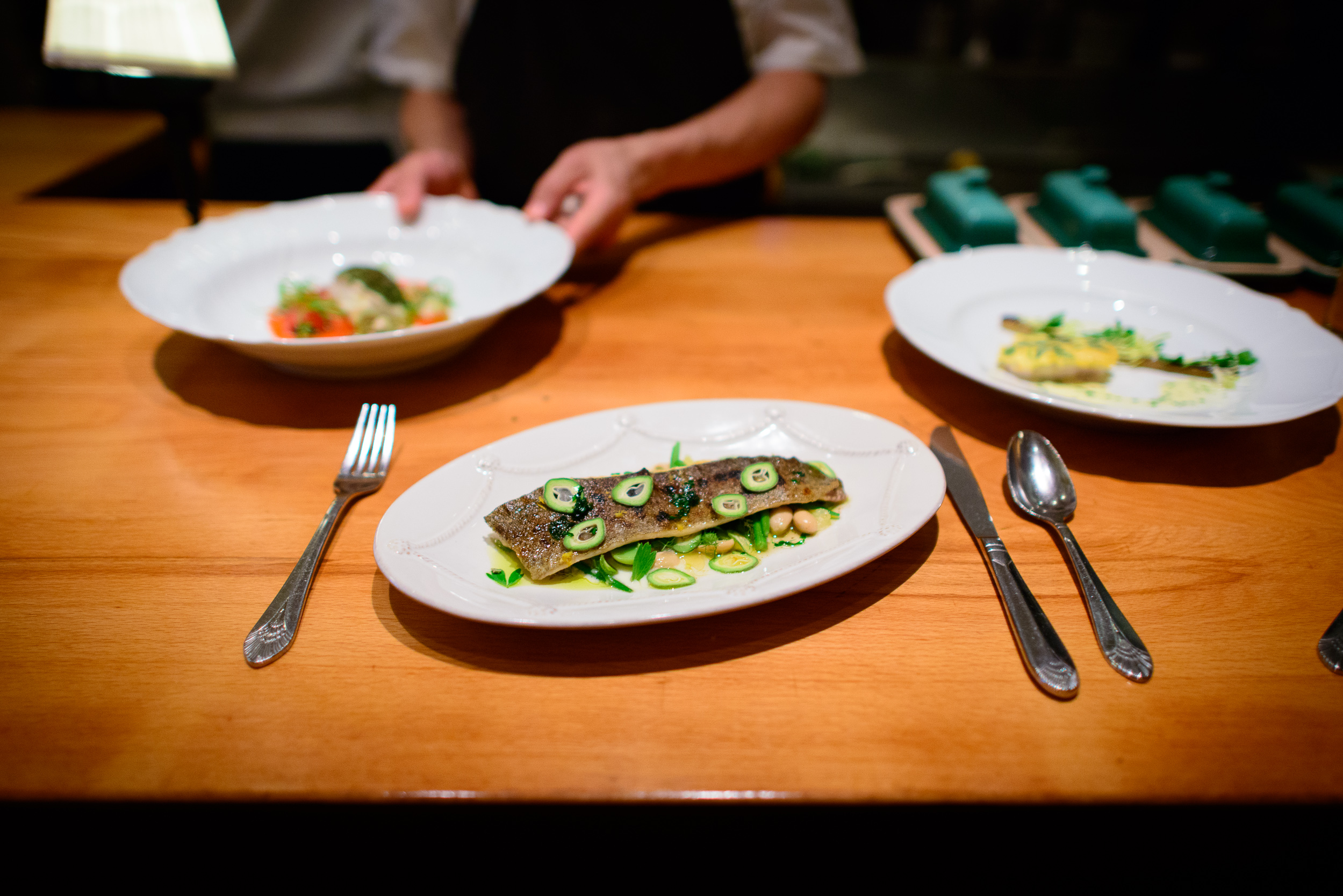 16th Course: Grilled trout, Tuscan nuts