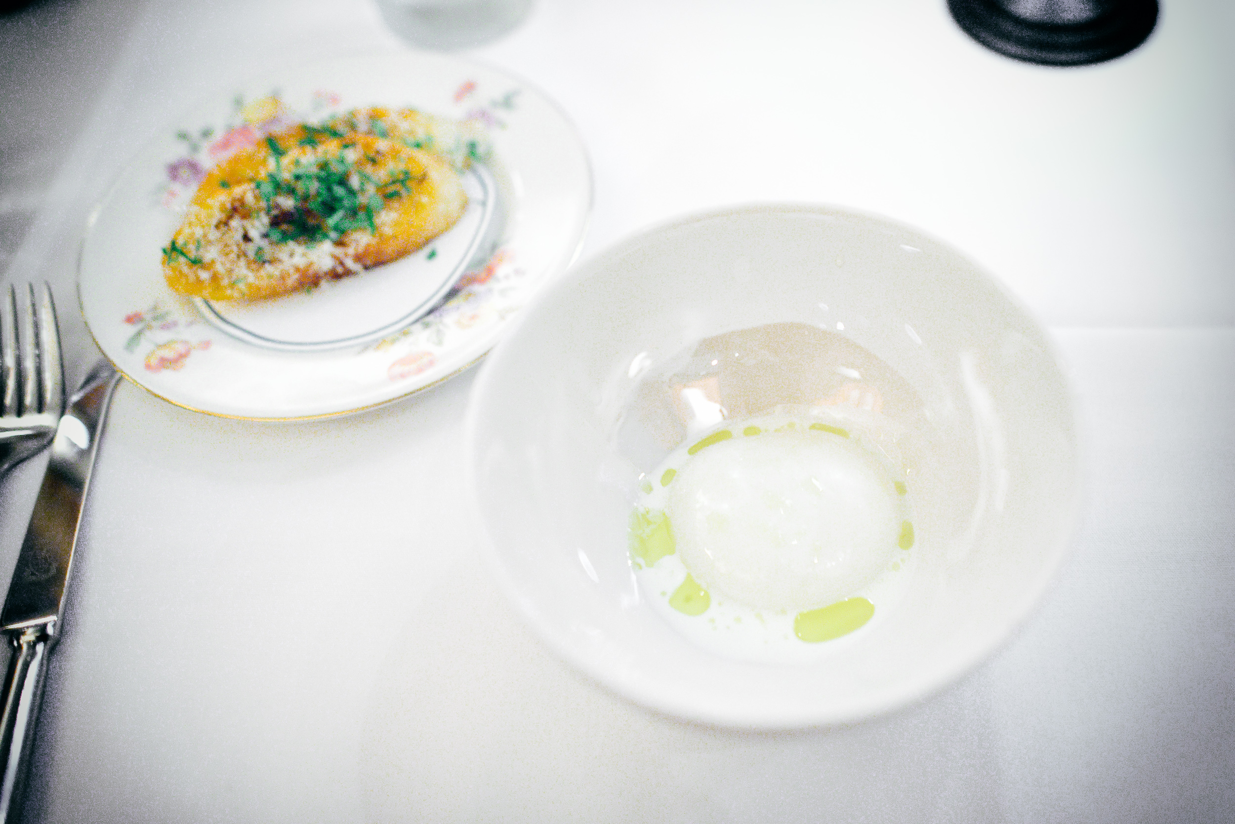 1st Course: Mozzarella with davero olive oil